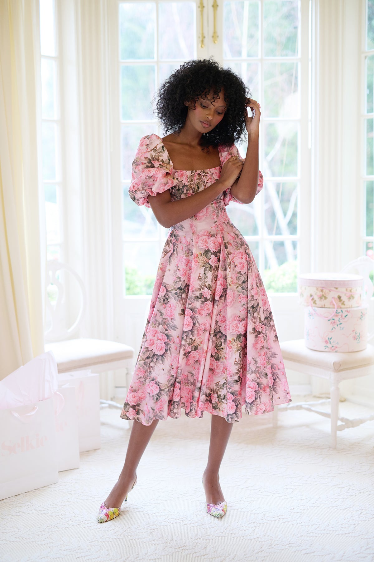 Queen Bee Floral Day Dress for Women