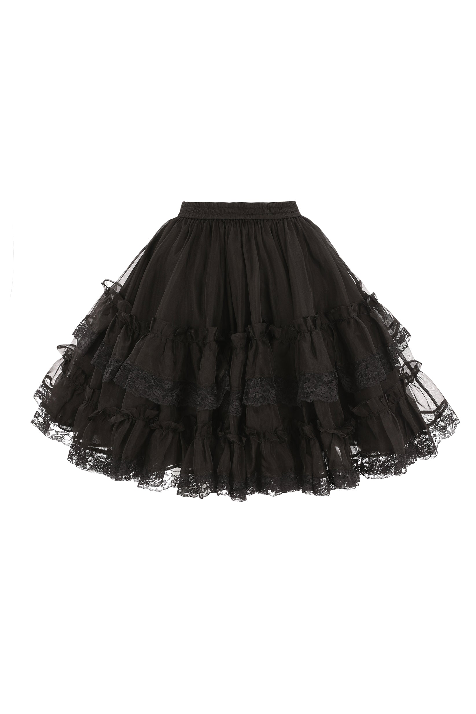 Raven Black Pannier Petticoat for Vintage Style