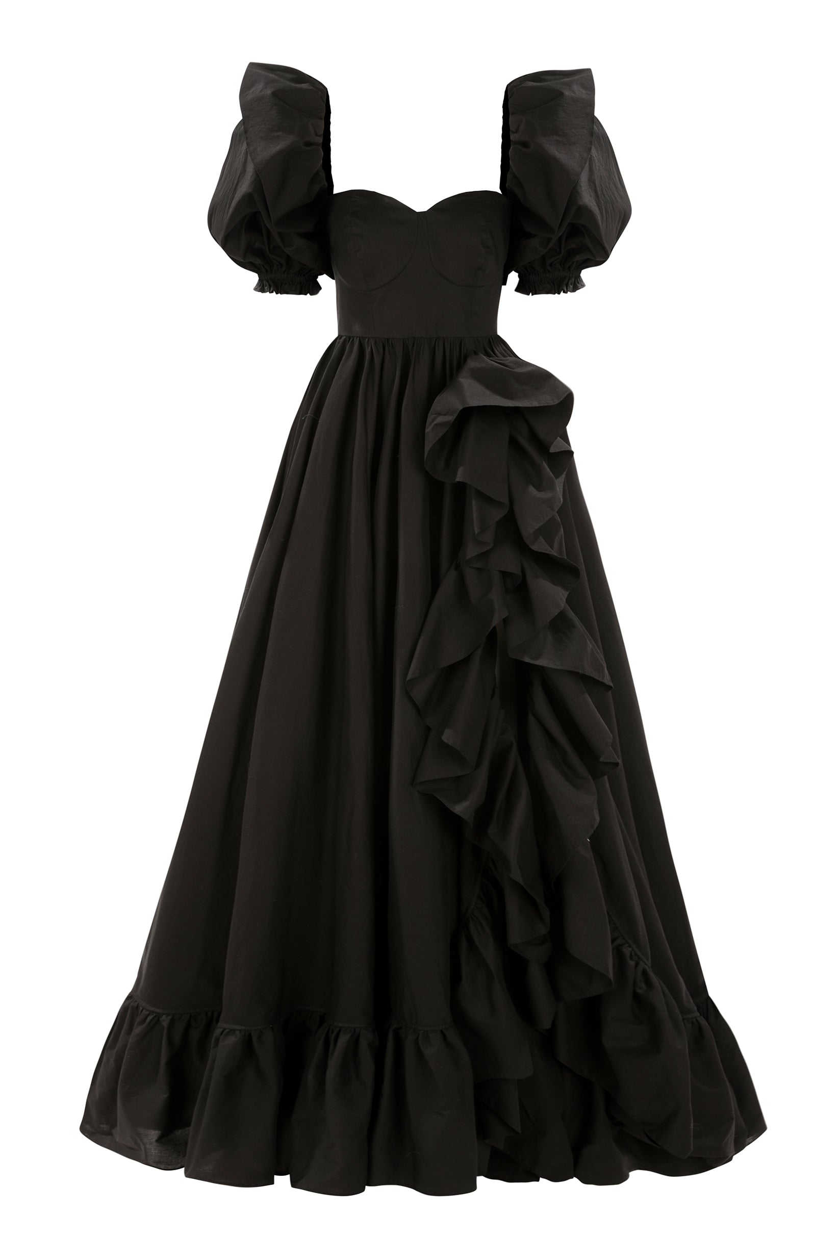 Elegant Raven Rose Bloom Gown for Special Occasions