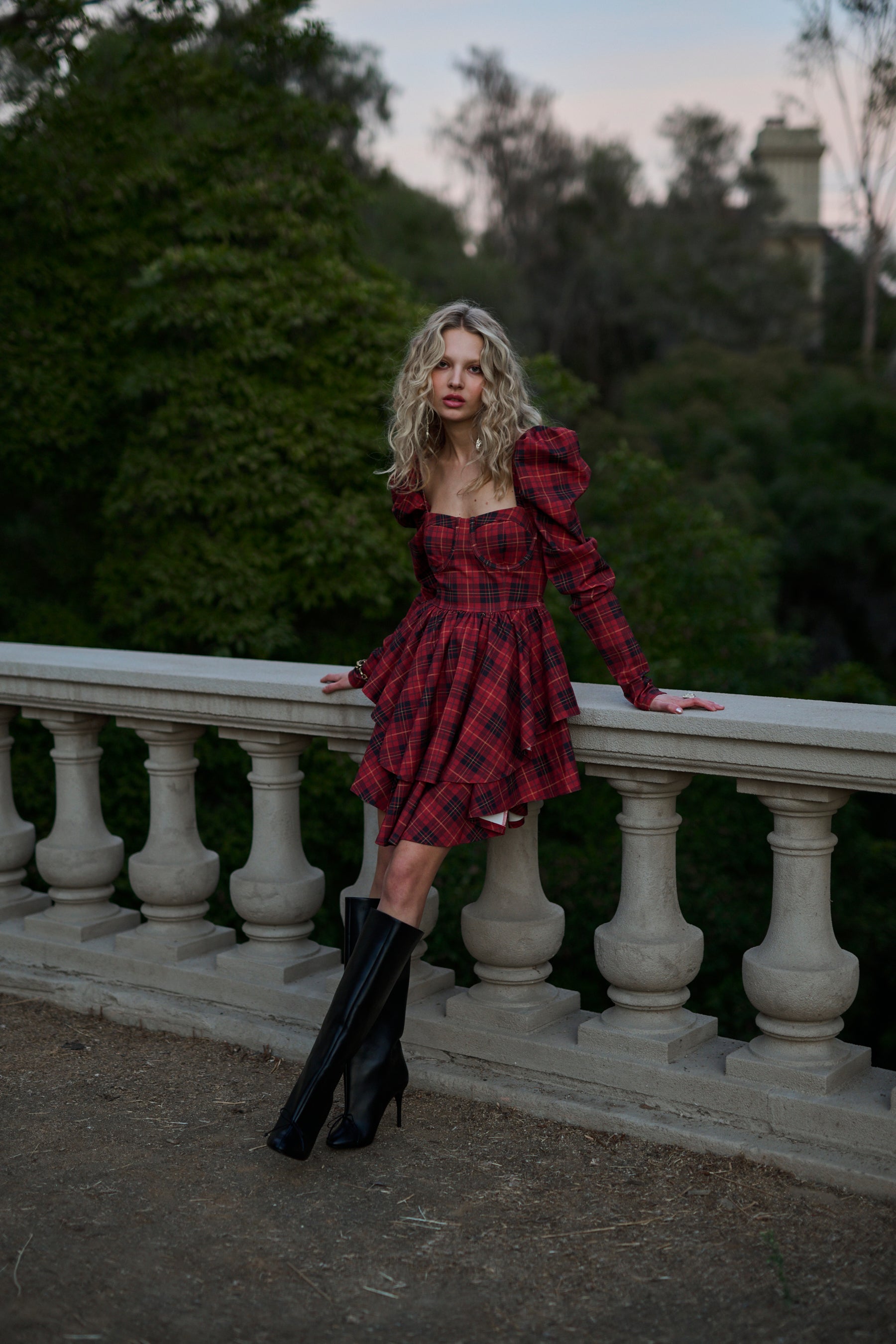 Royal Tartan Boleyn Dress – Classic Scottish Style