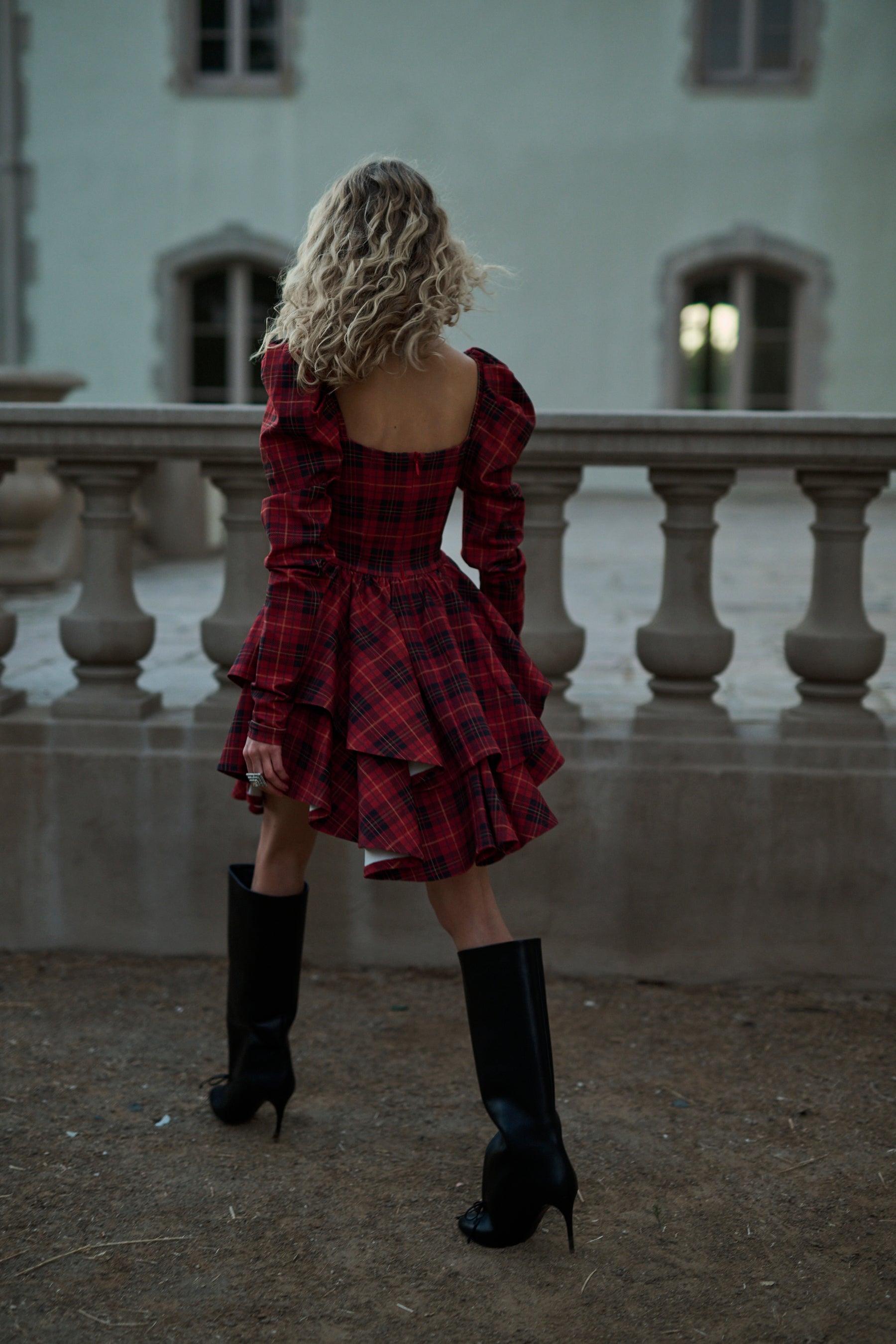 Royal Tartan Boleyn Dress – Classic Scottish Style