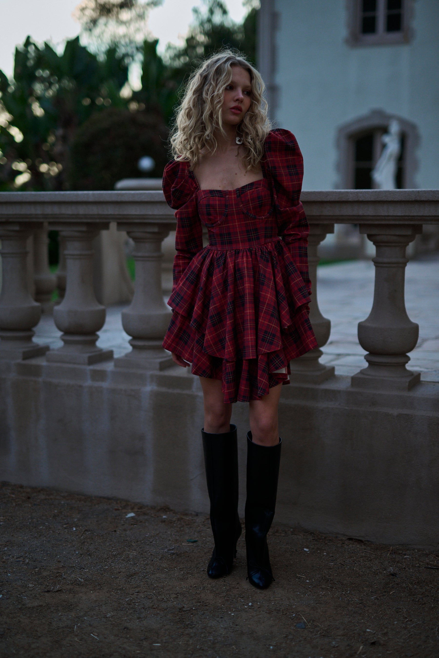 Royal Tartan Boleyn Dress – Classic Scottish Style