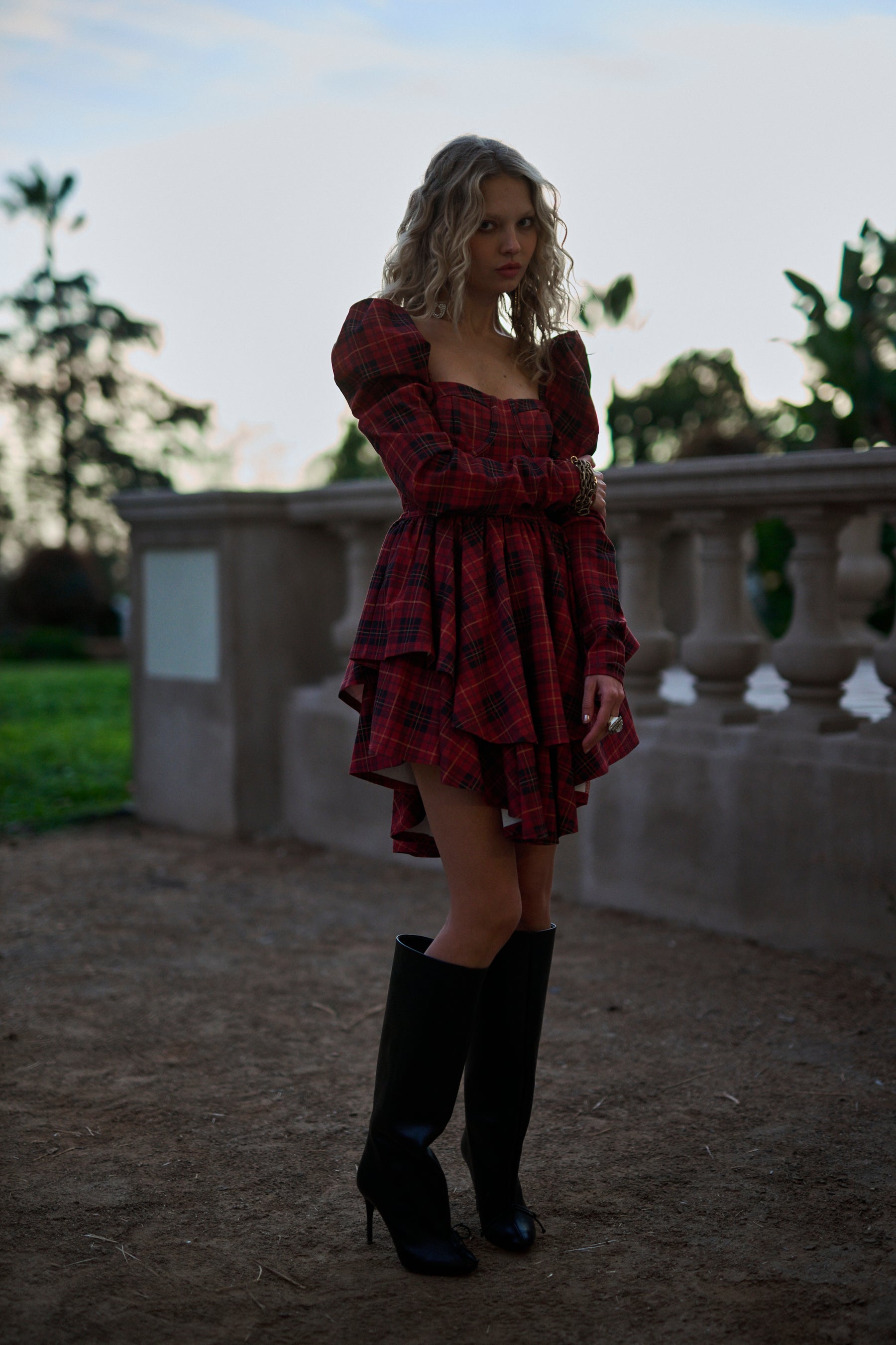 Royal Tartan Boleyn Dress – Classic Scottish Style