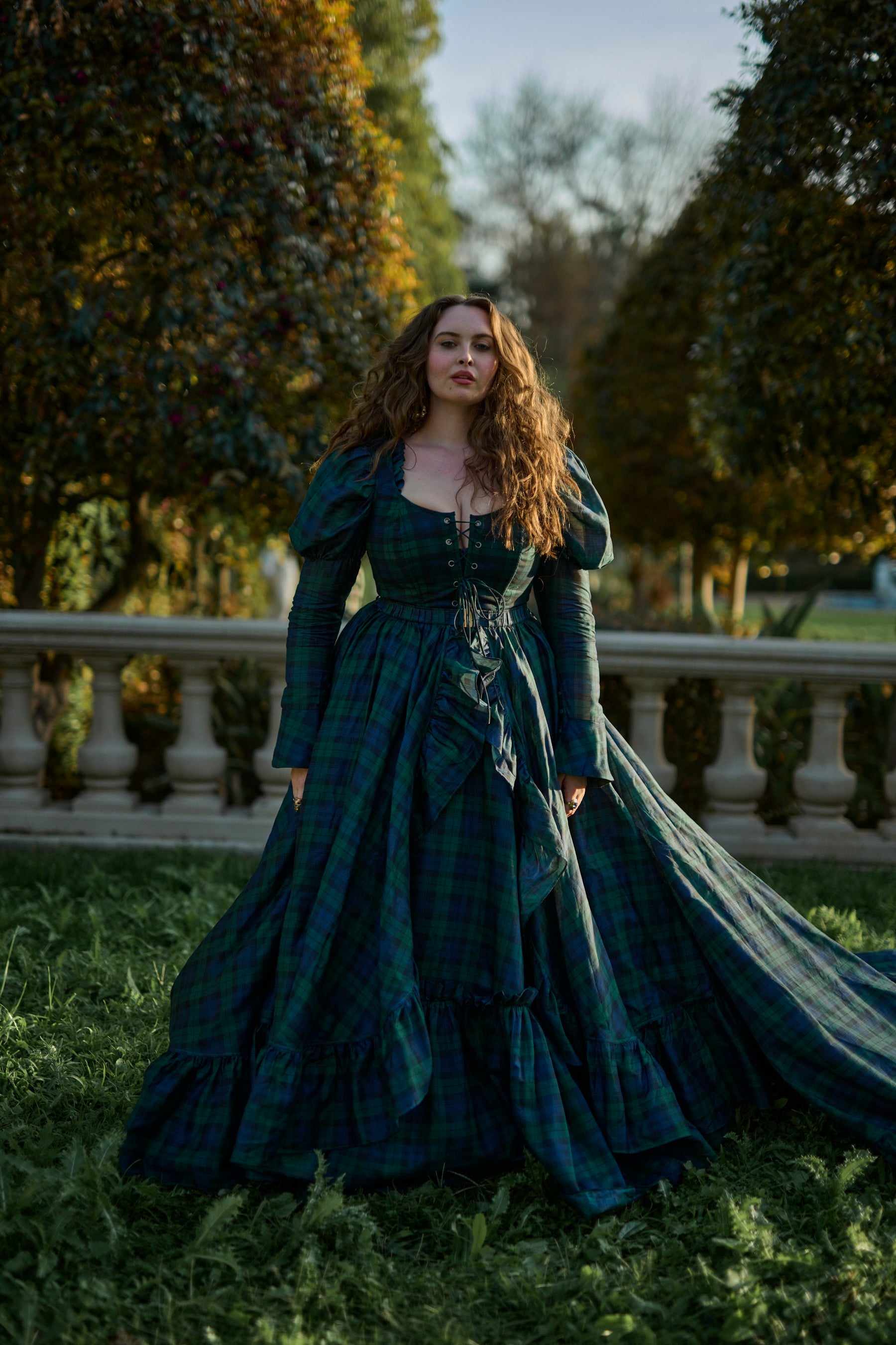 Scottish Plaid Duchess Bustle Skirt