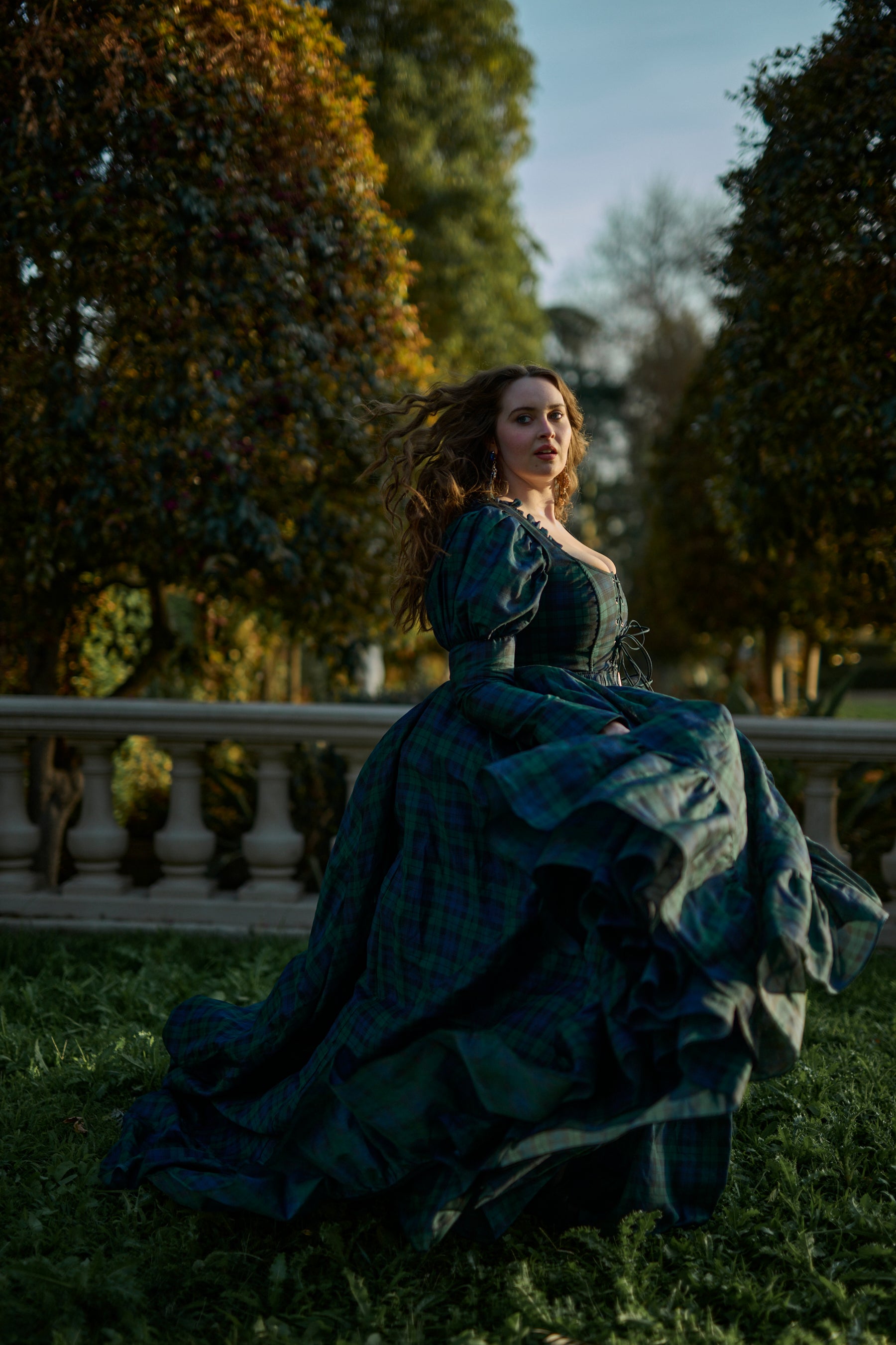 Scottish Plaid Duchess Bustle Skirt