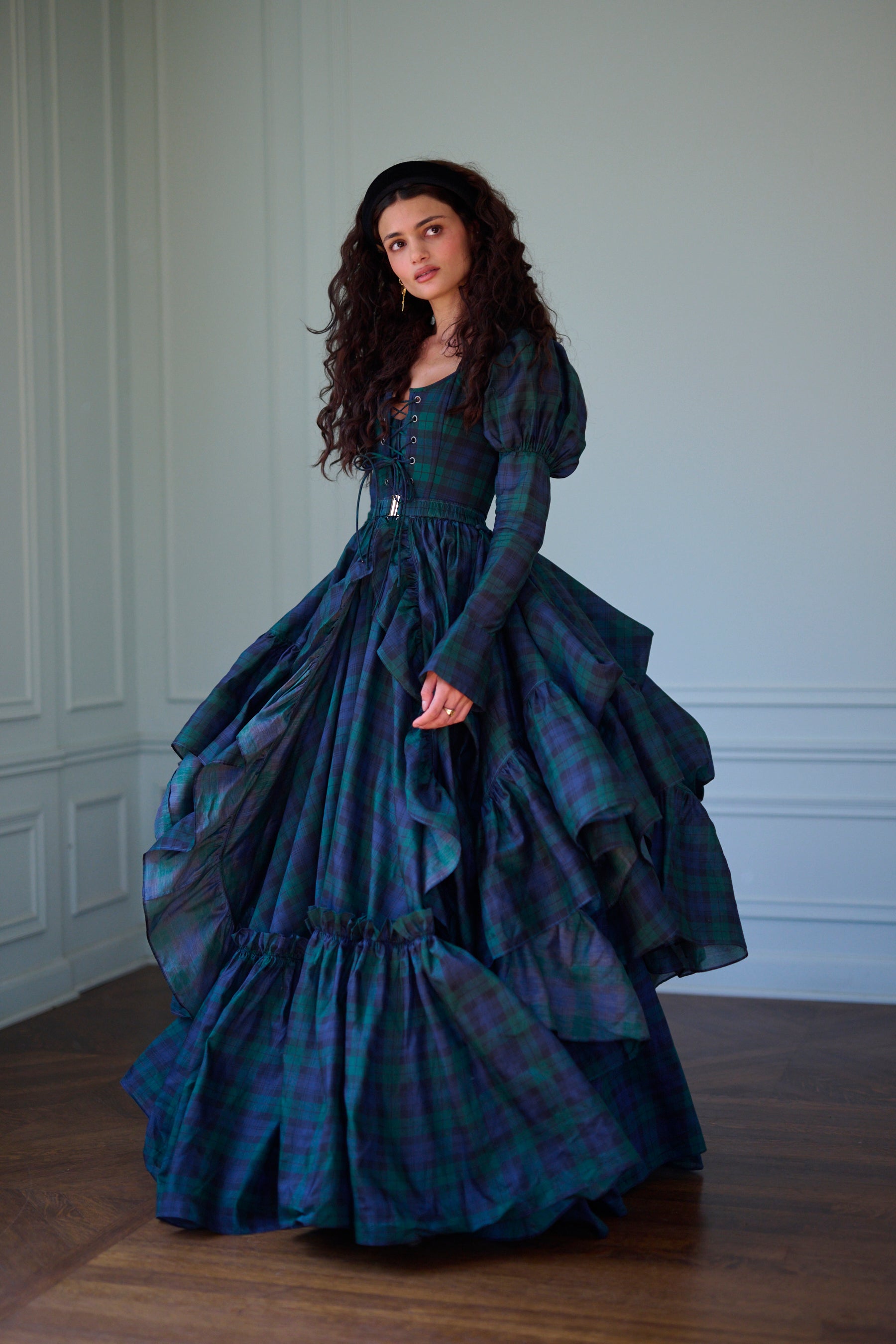 Scottish Plaid Duchess Bustle Skirt