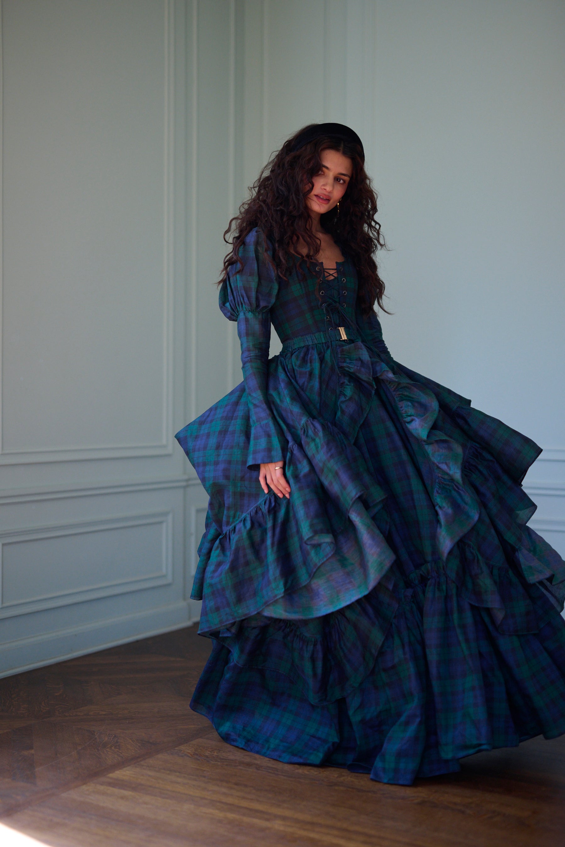 Scottish Plaid Duchess Bustle Skirt