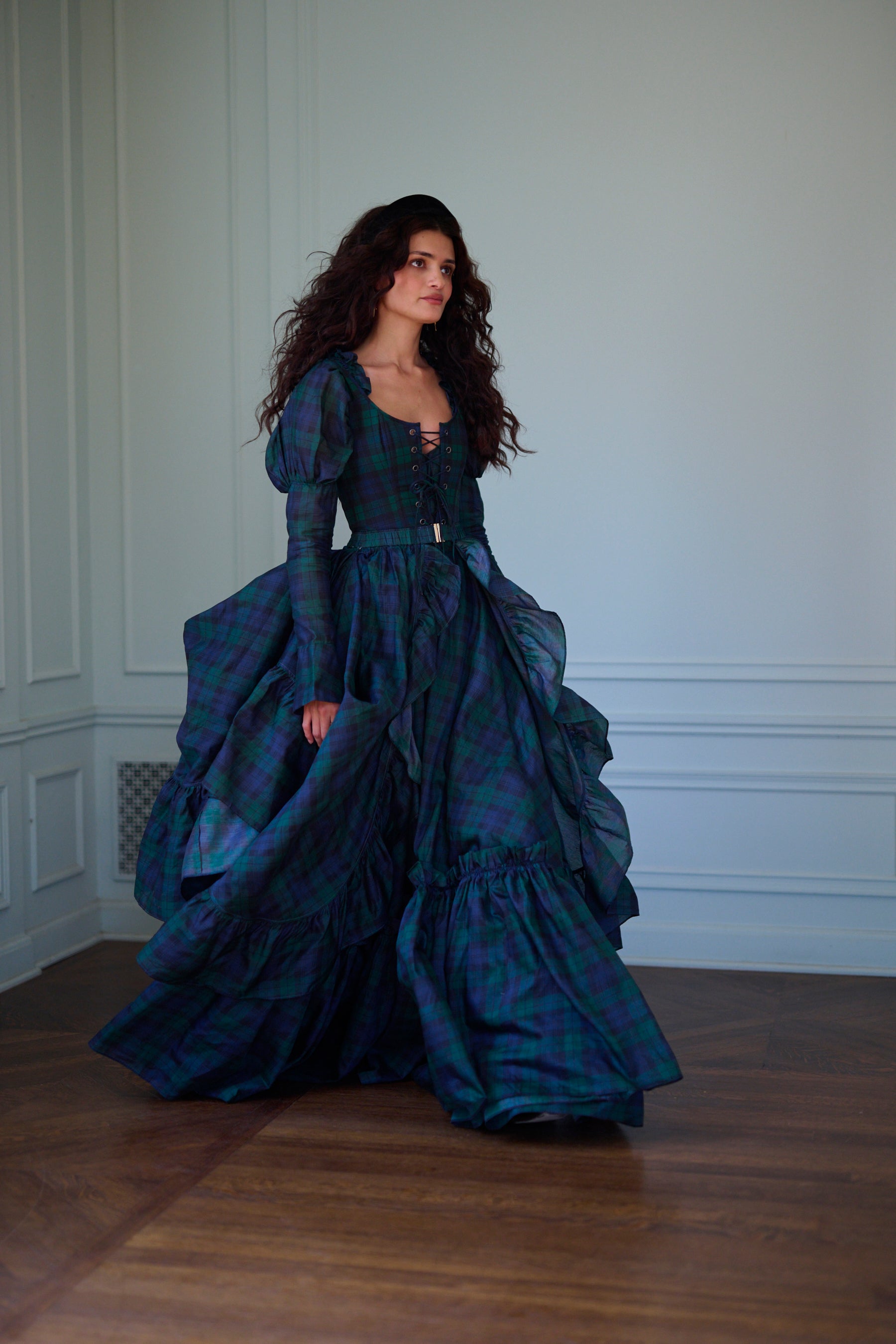 Scottish Plaid Duchess Bustle Skirt