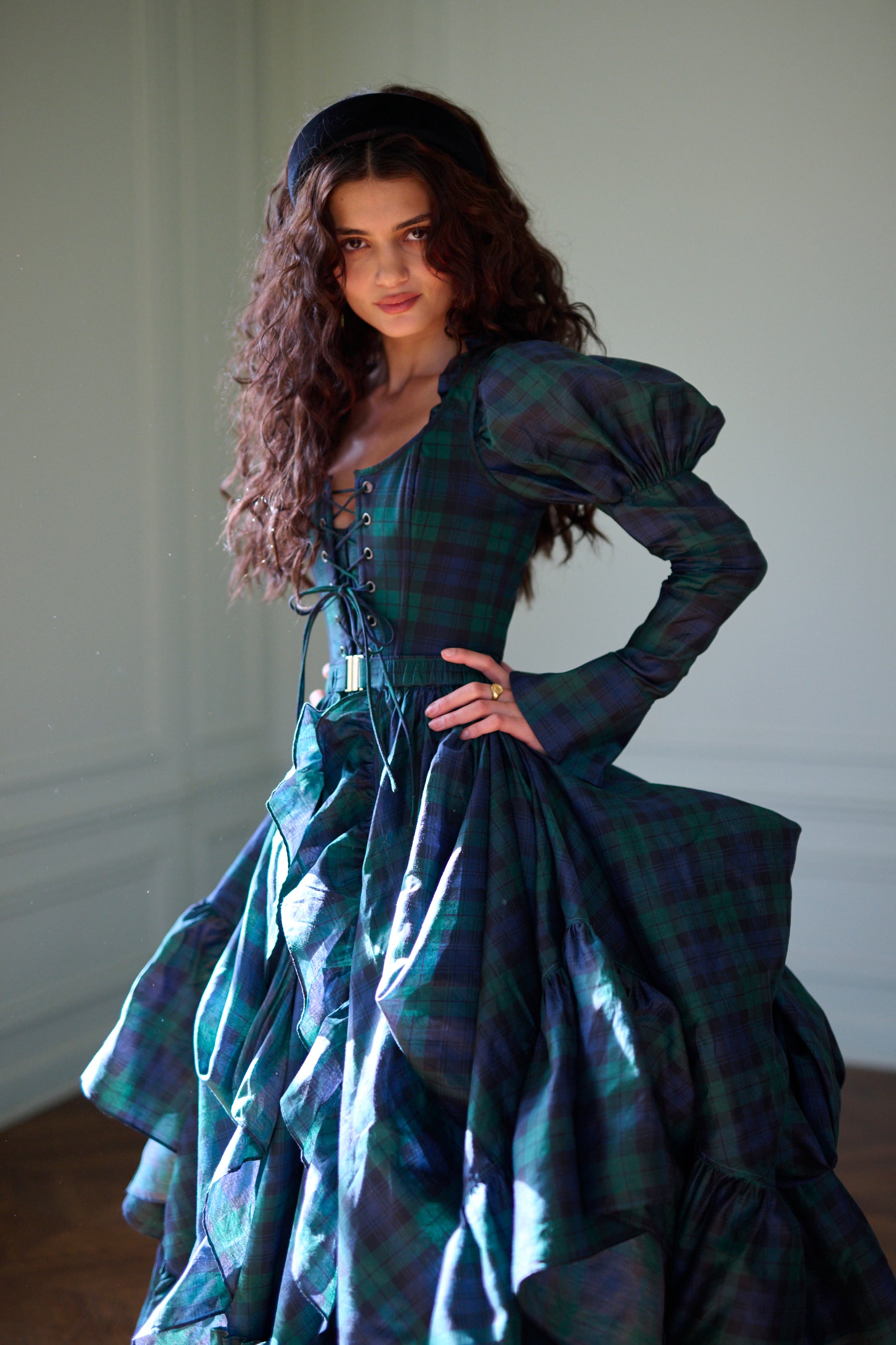 Scottish Plaid Duchess Bustle Skirt