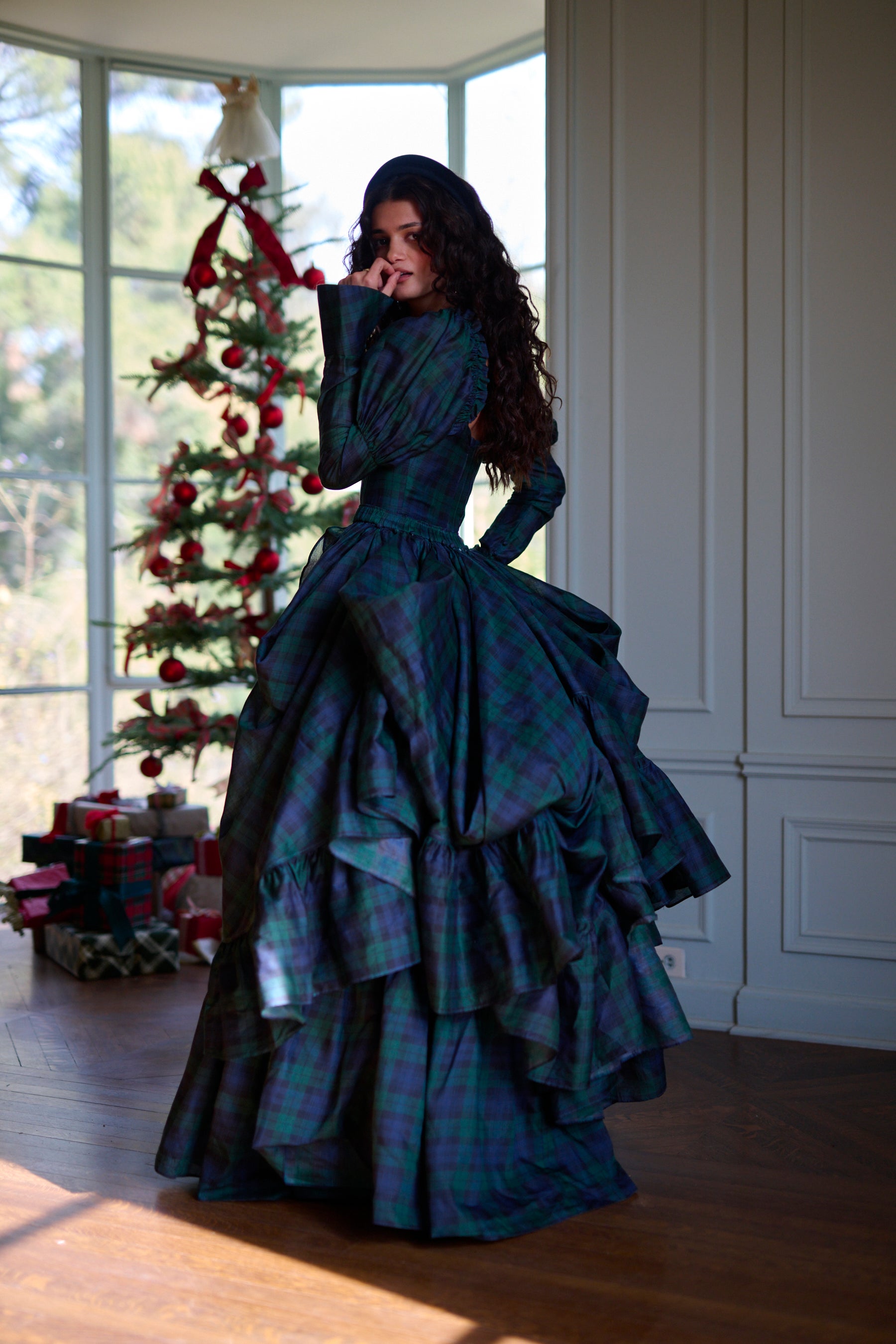 Scottish Plaid Duchess Bustle Skirt