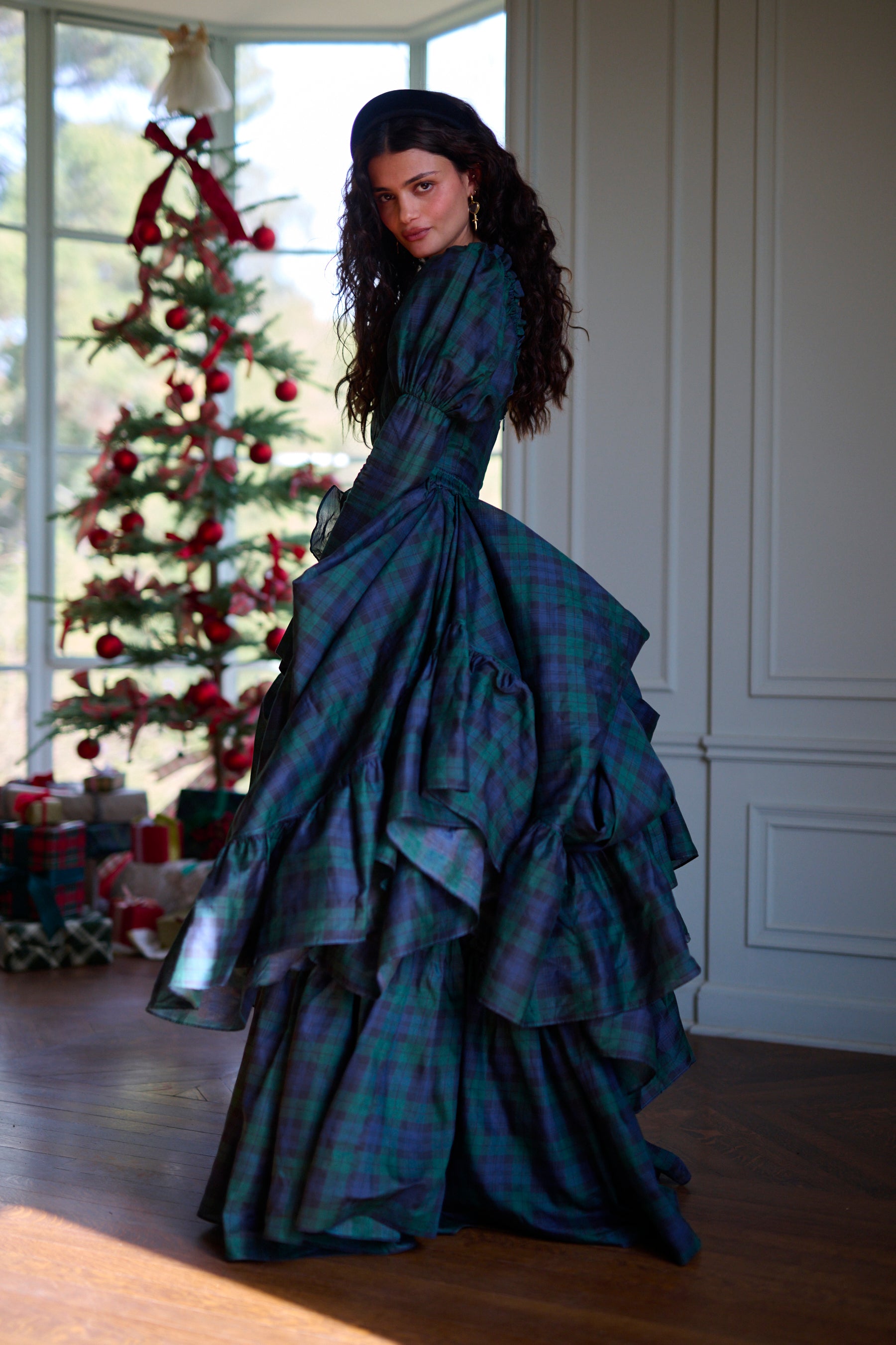 Scottish Plaid Duchess Bustle Skirt