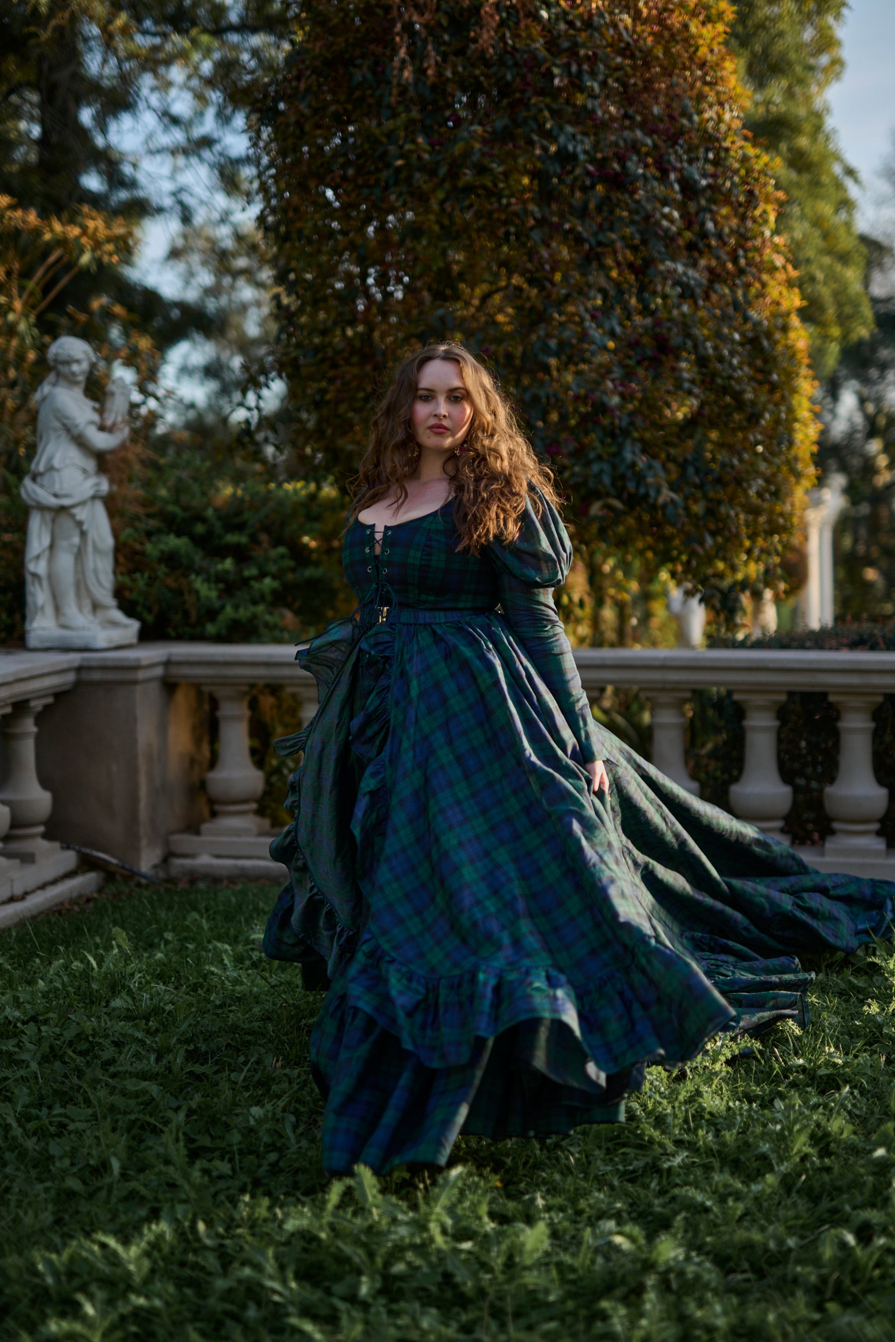 Scottish Plaid Duchess Bustle Skirt