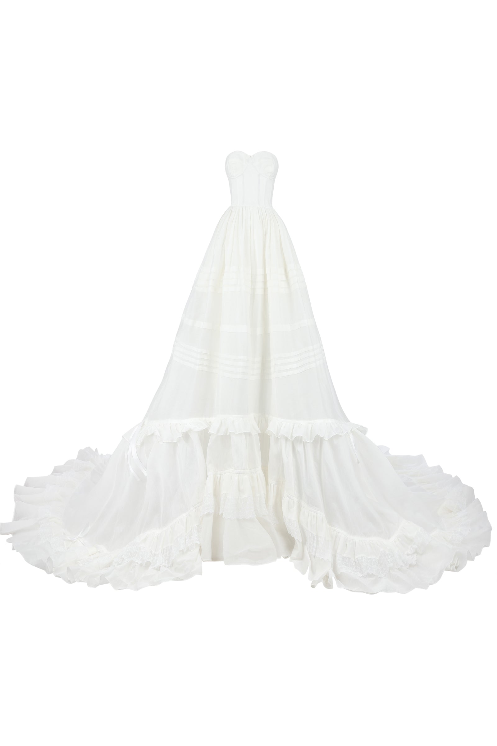 Ivory Silk Organdy Shipwreck Gown