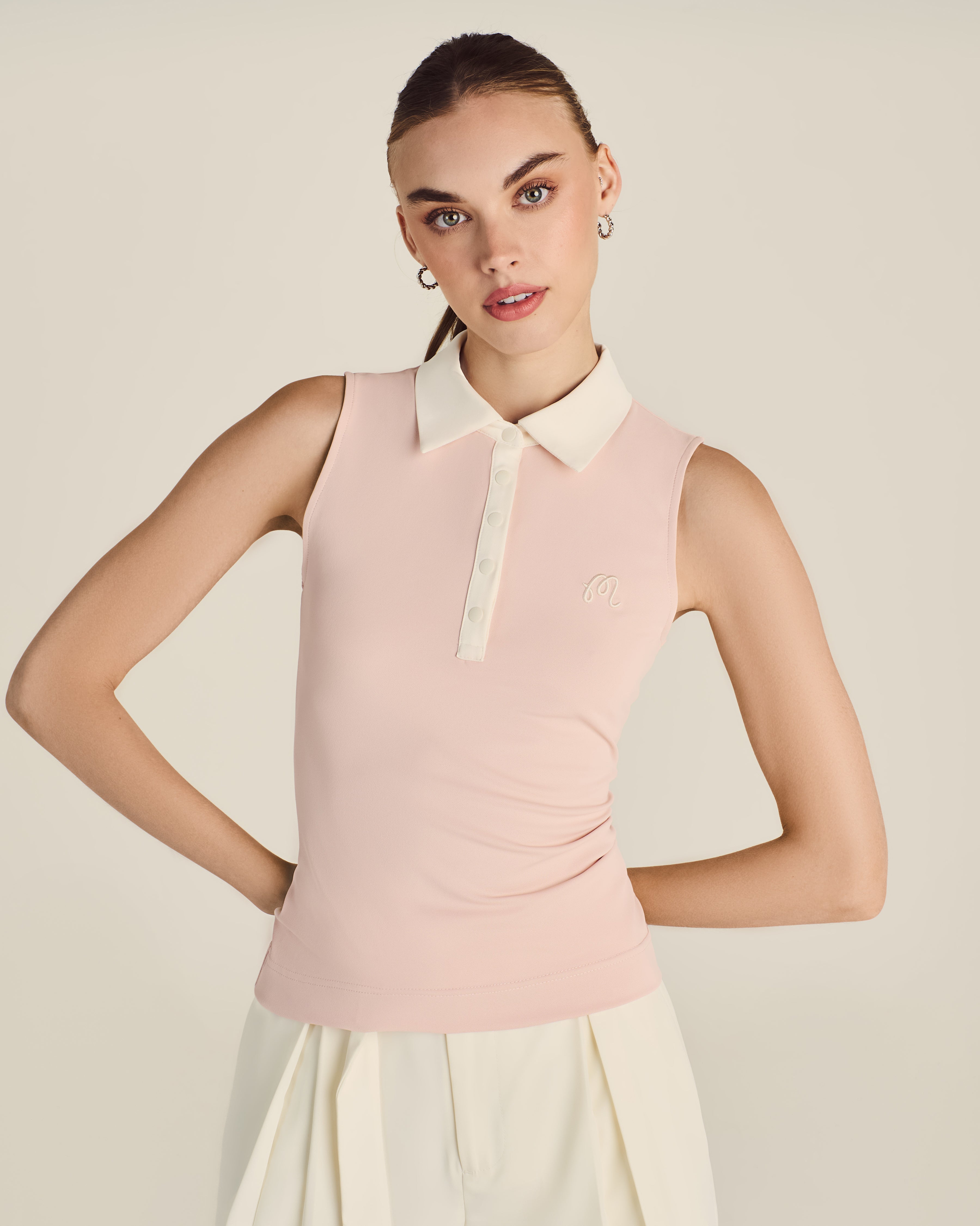 Claudia Women's Sleeveless Polo Shirt