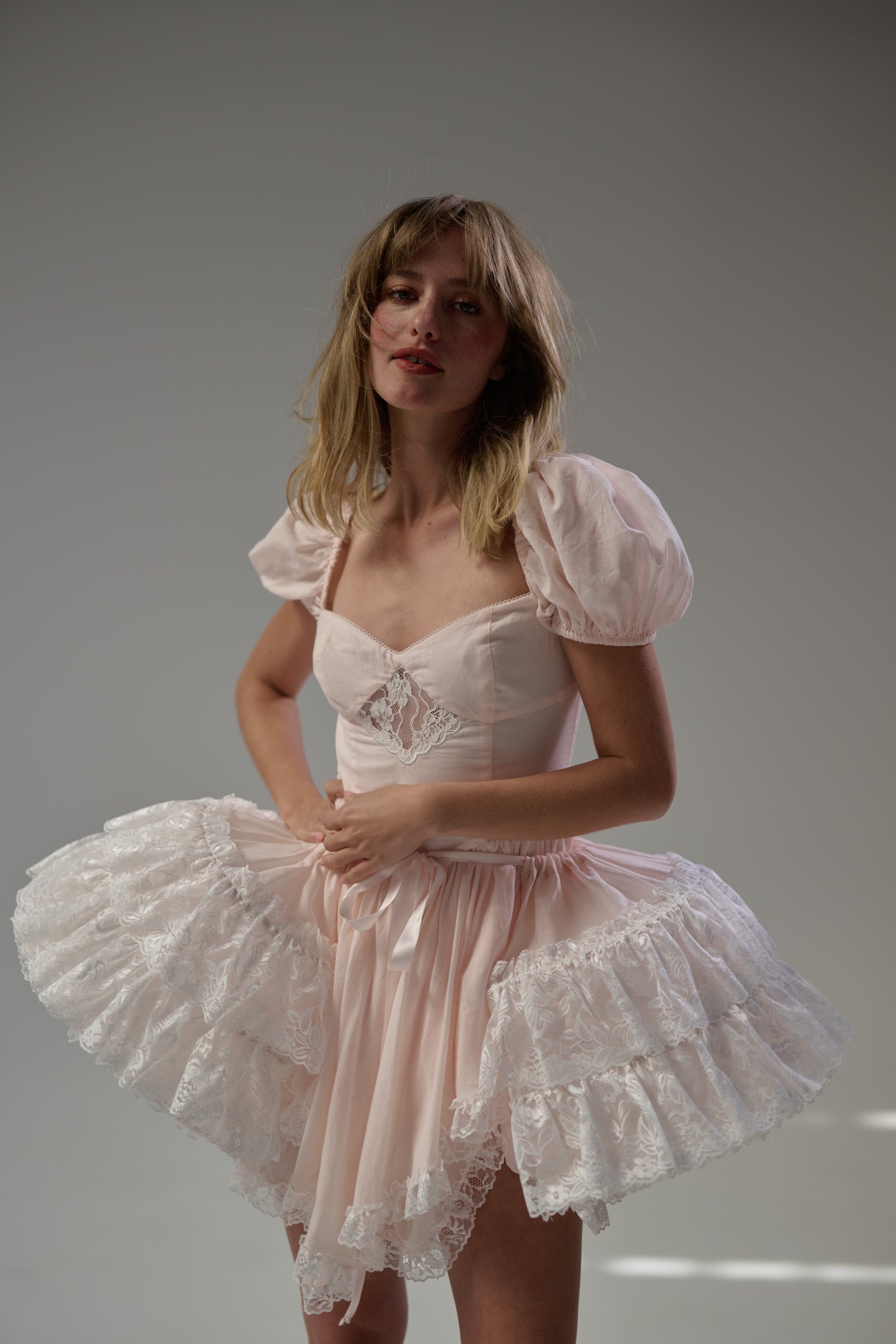 Silk Ruffle Cage for Ballet & Dance