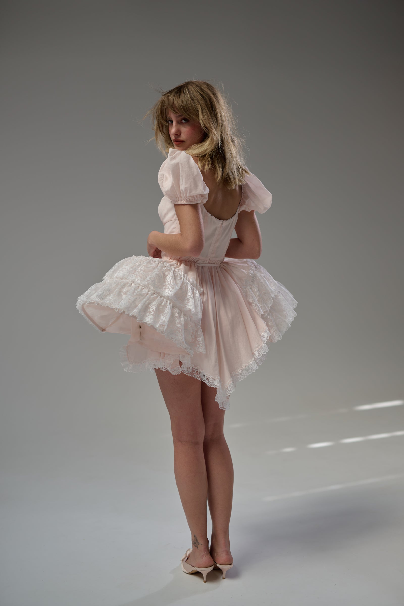 Silk Ruffle Cage for Ballet & Dance