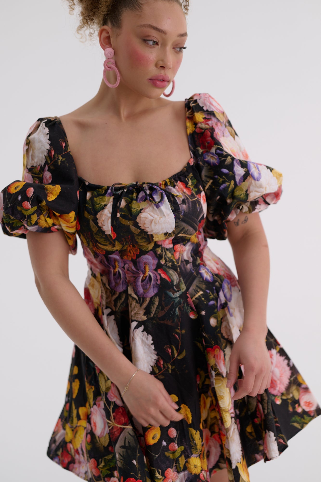 Fête des Fleurs Floral Mini Dress
