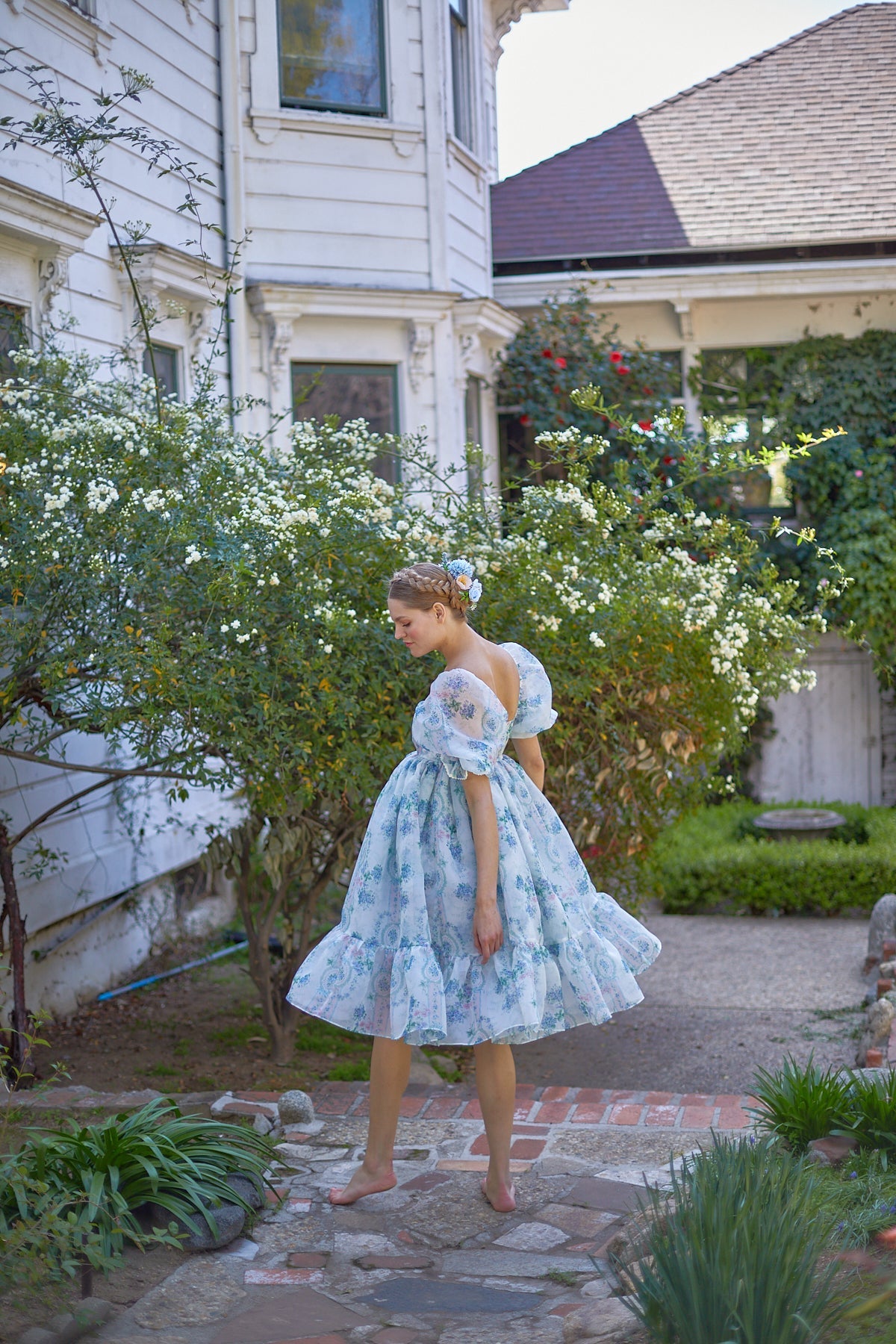 French Puff Organza Dress by La Belle Etoile