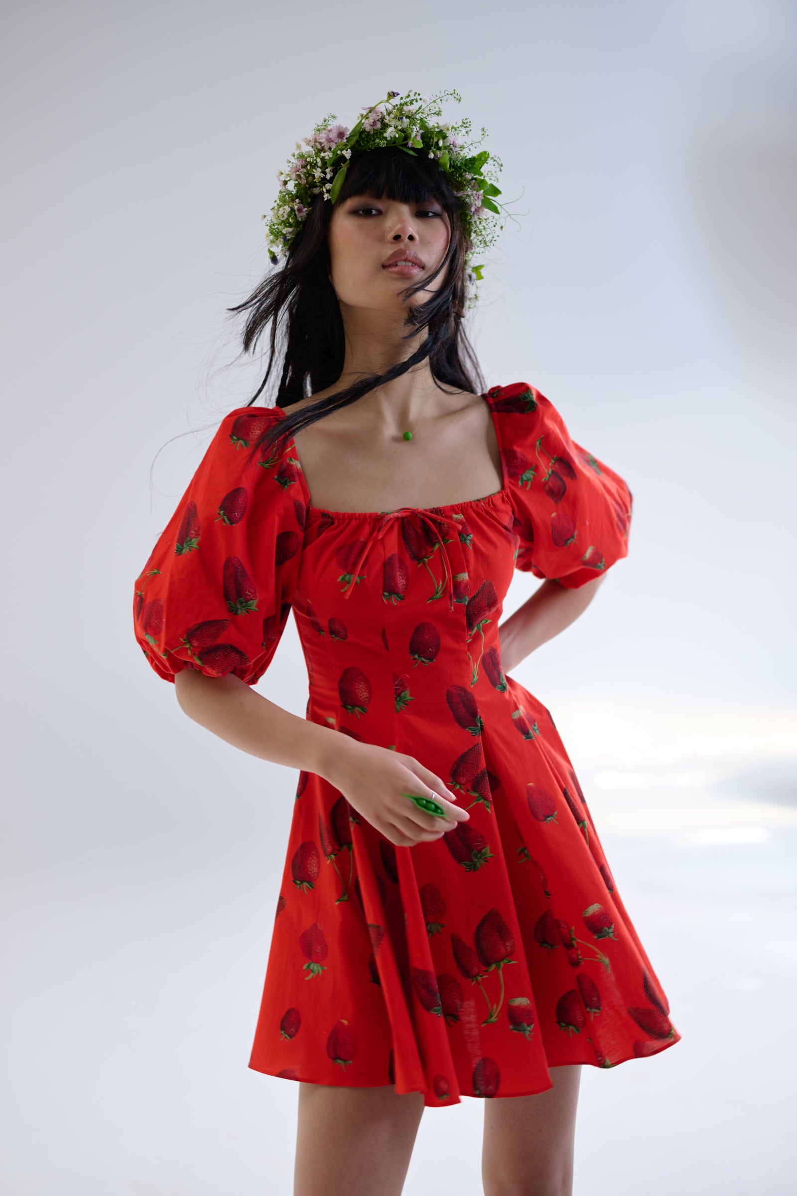 Mini Strawberry Print Day Dress