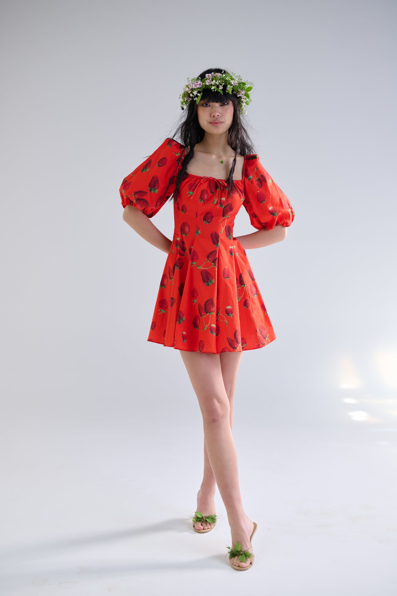 Mini Strawberry Print Day Dress