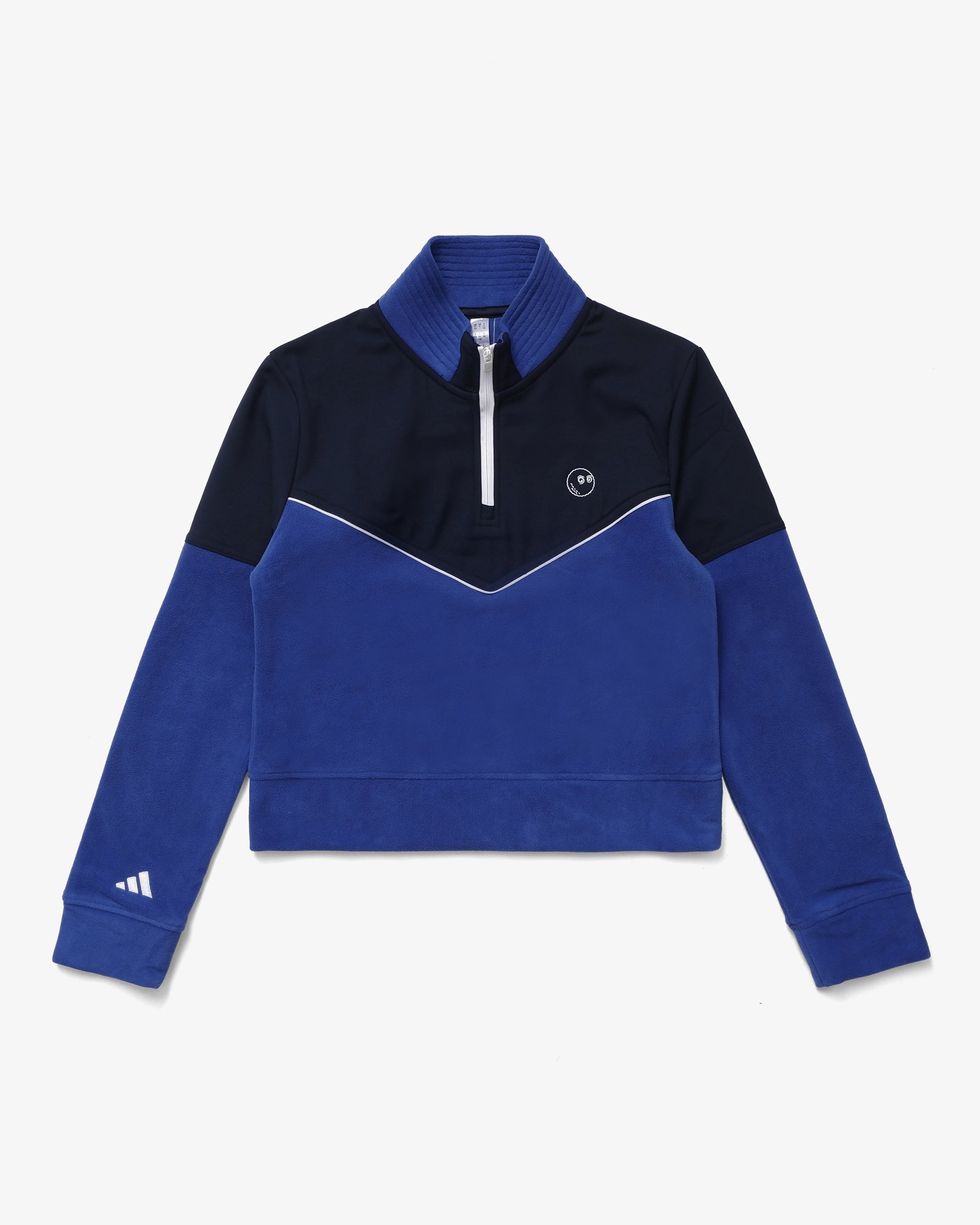 Adidas x Malbon Girls' Fleece Crop 1/4-Zip Pullover