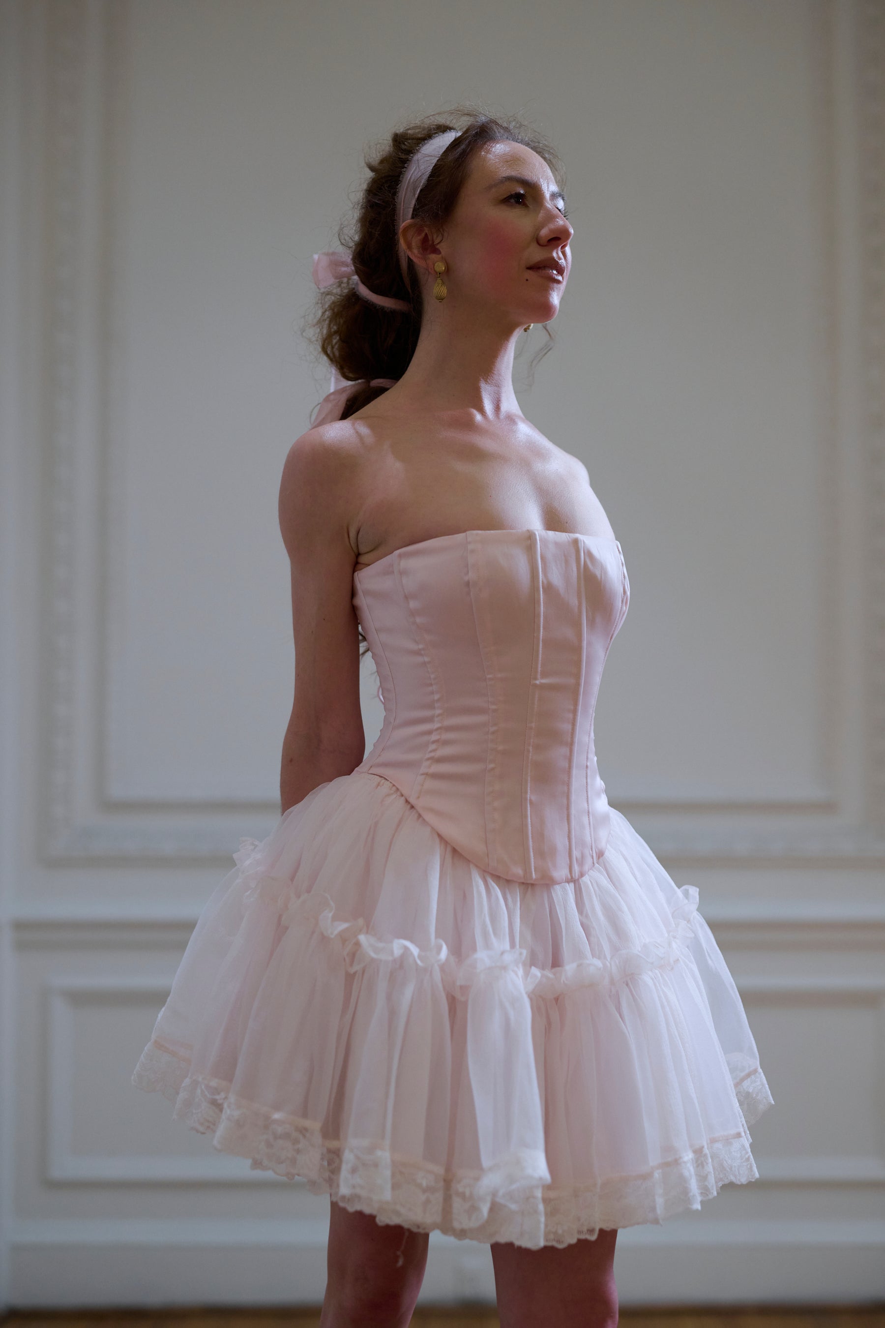 Silk Corset Top for Ballet & Dance