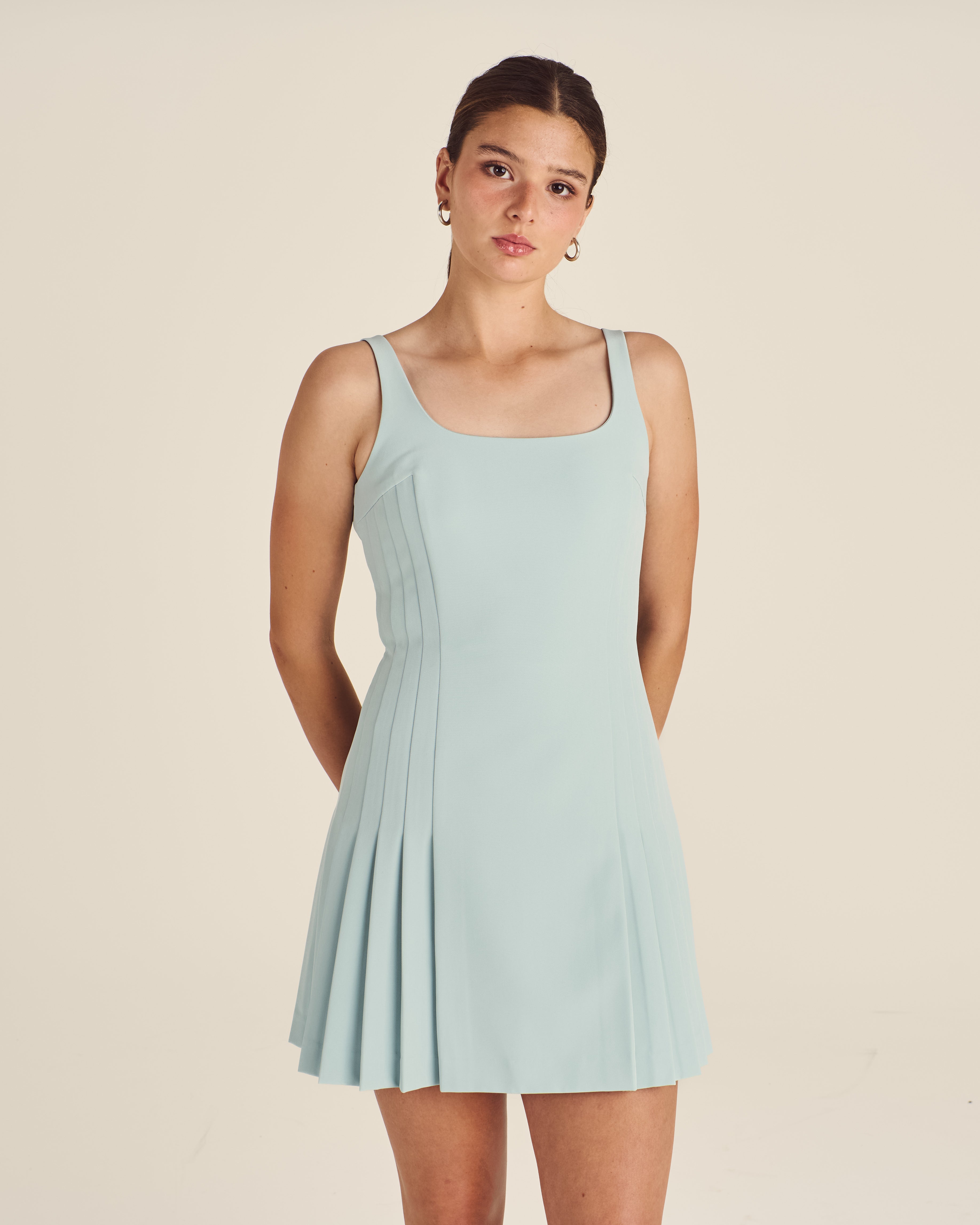 Gia Pleated Mini Dress - Chic & Flirty Style