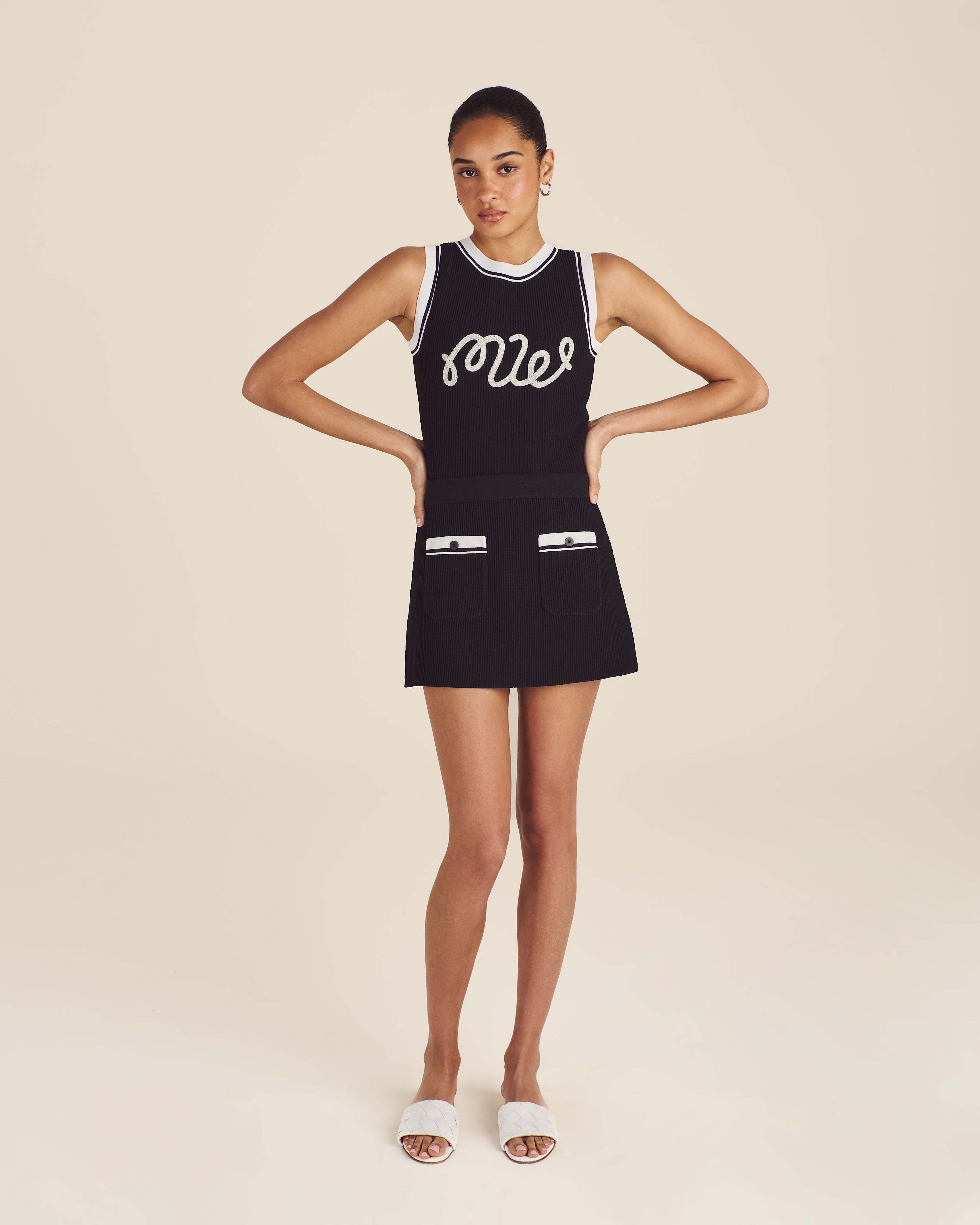 LUNA Ribbed Knit Tank Top