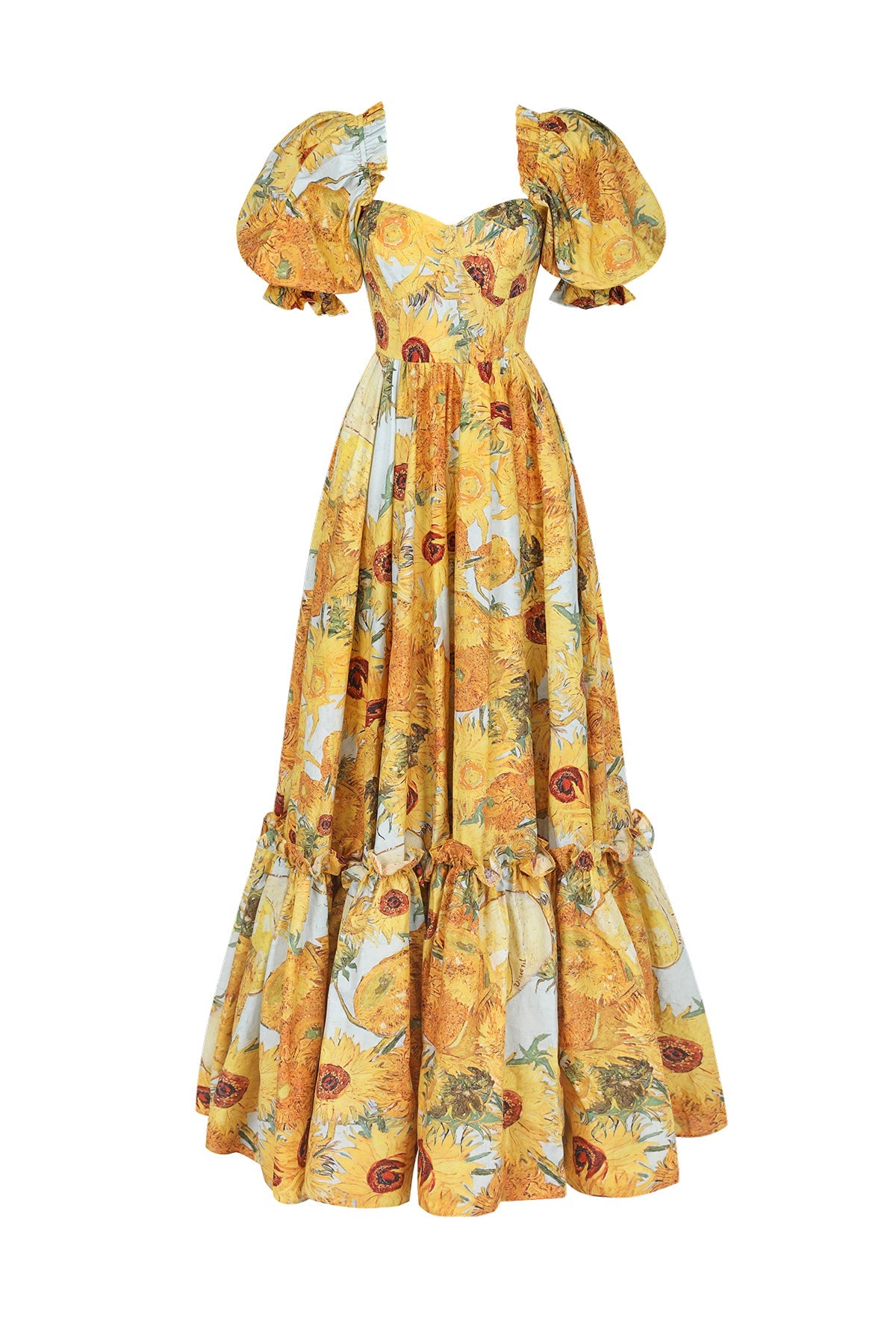Stylish Cotton Sunflower Gown for Women