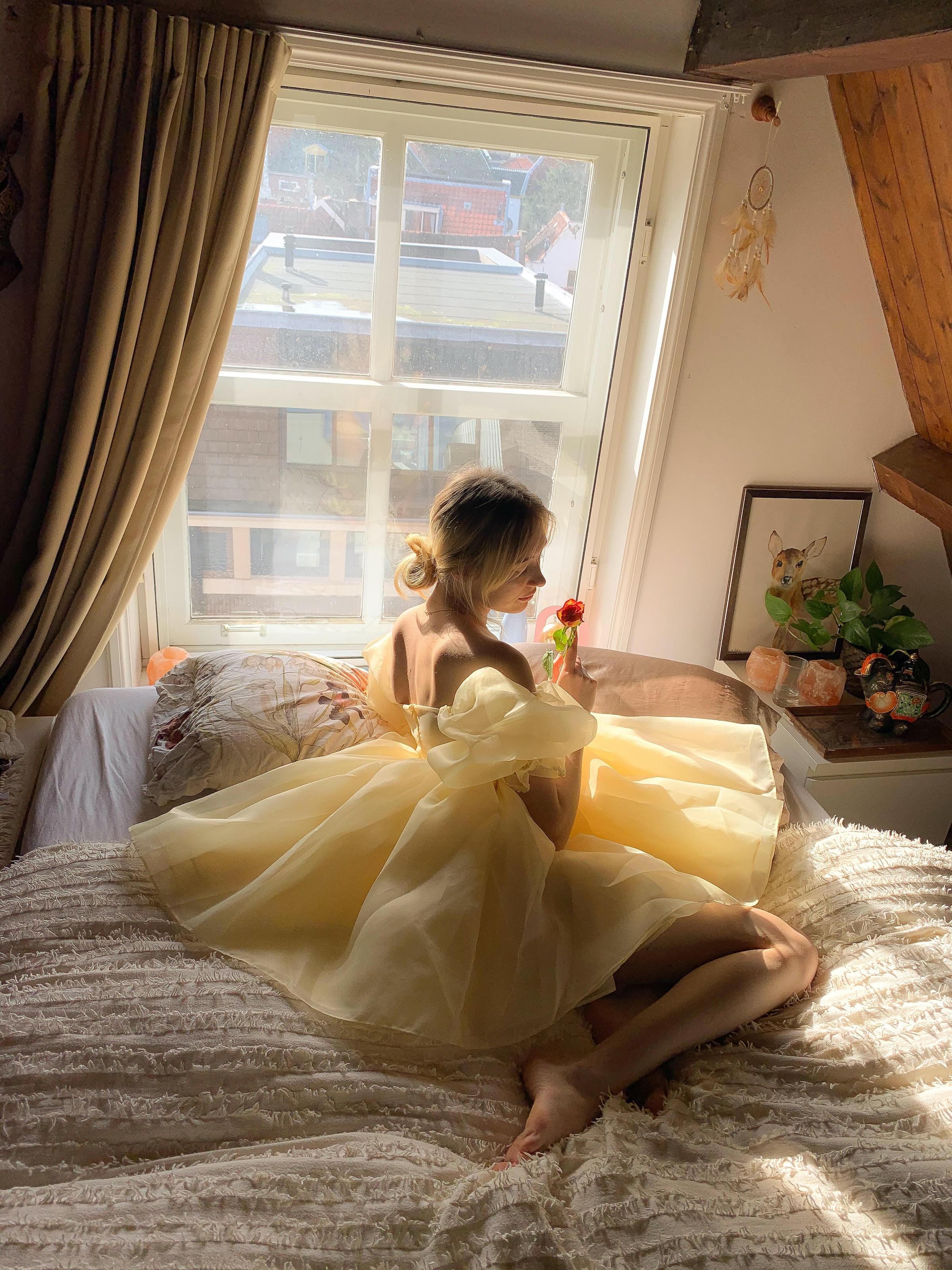 Baby Banana Puff Sleeve Dress