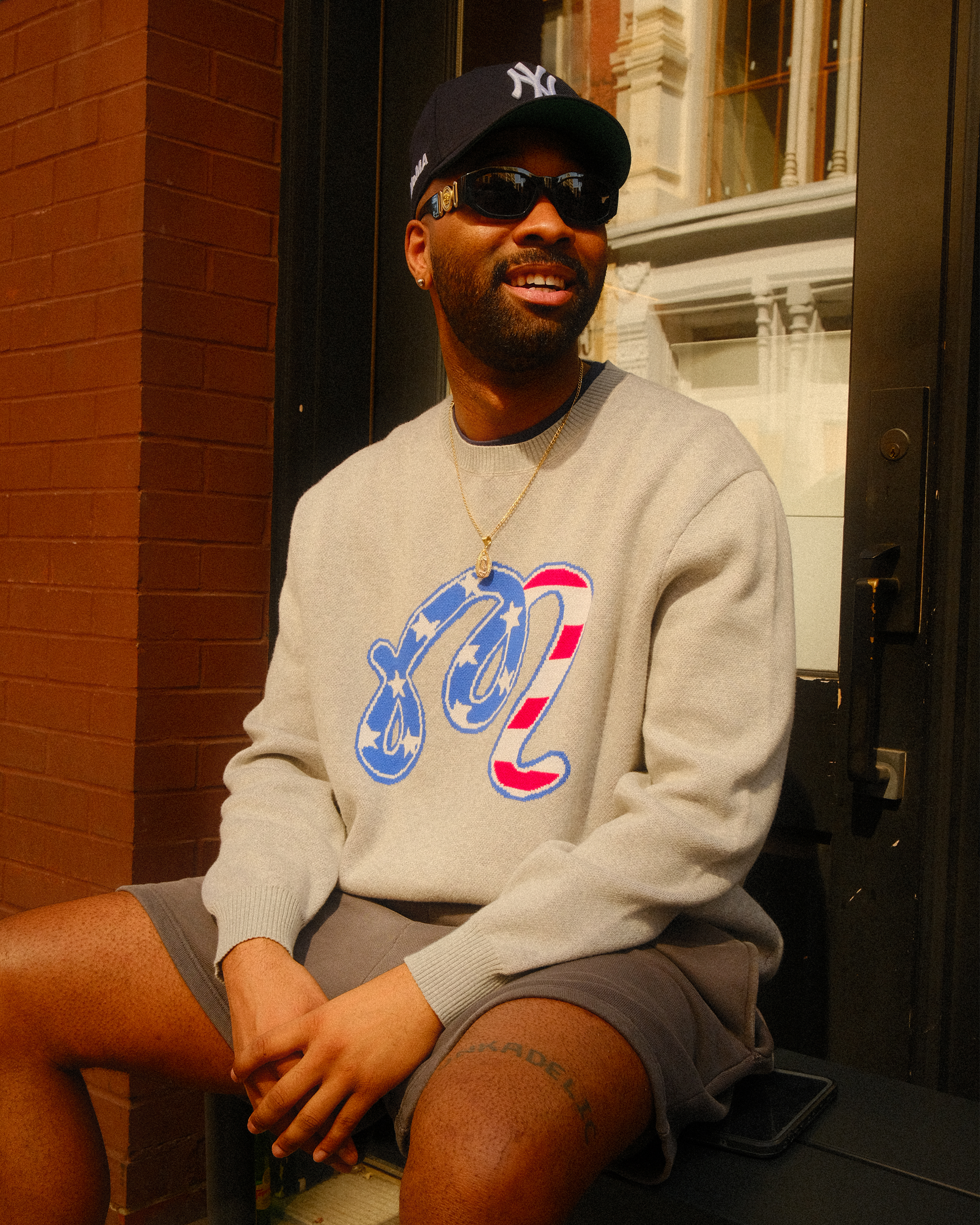 Malbon x BEAMS Americana Crewneck Sweater