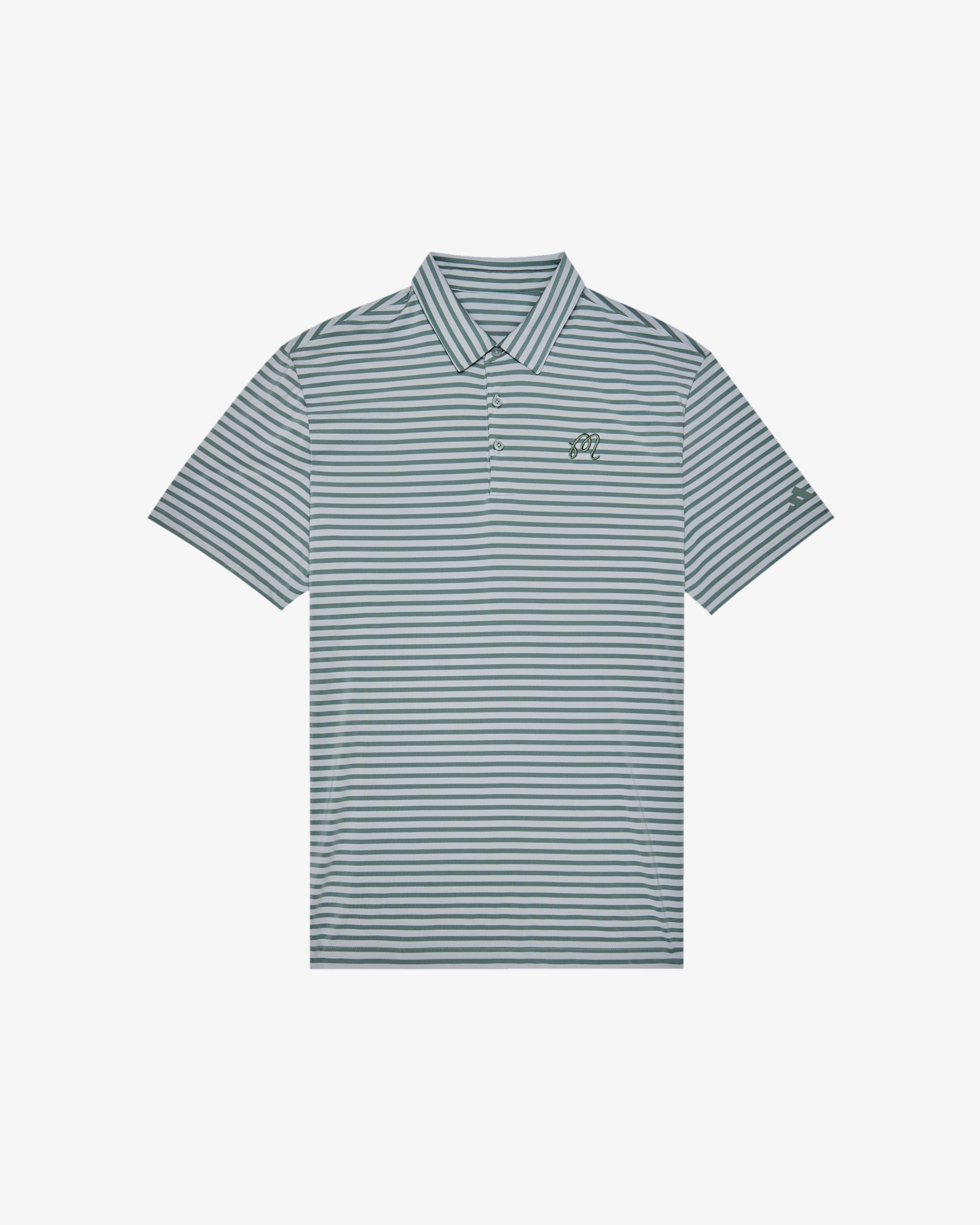 Malbon x Adidas Stripe Polo Shirt for Golf & Casual