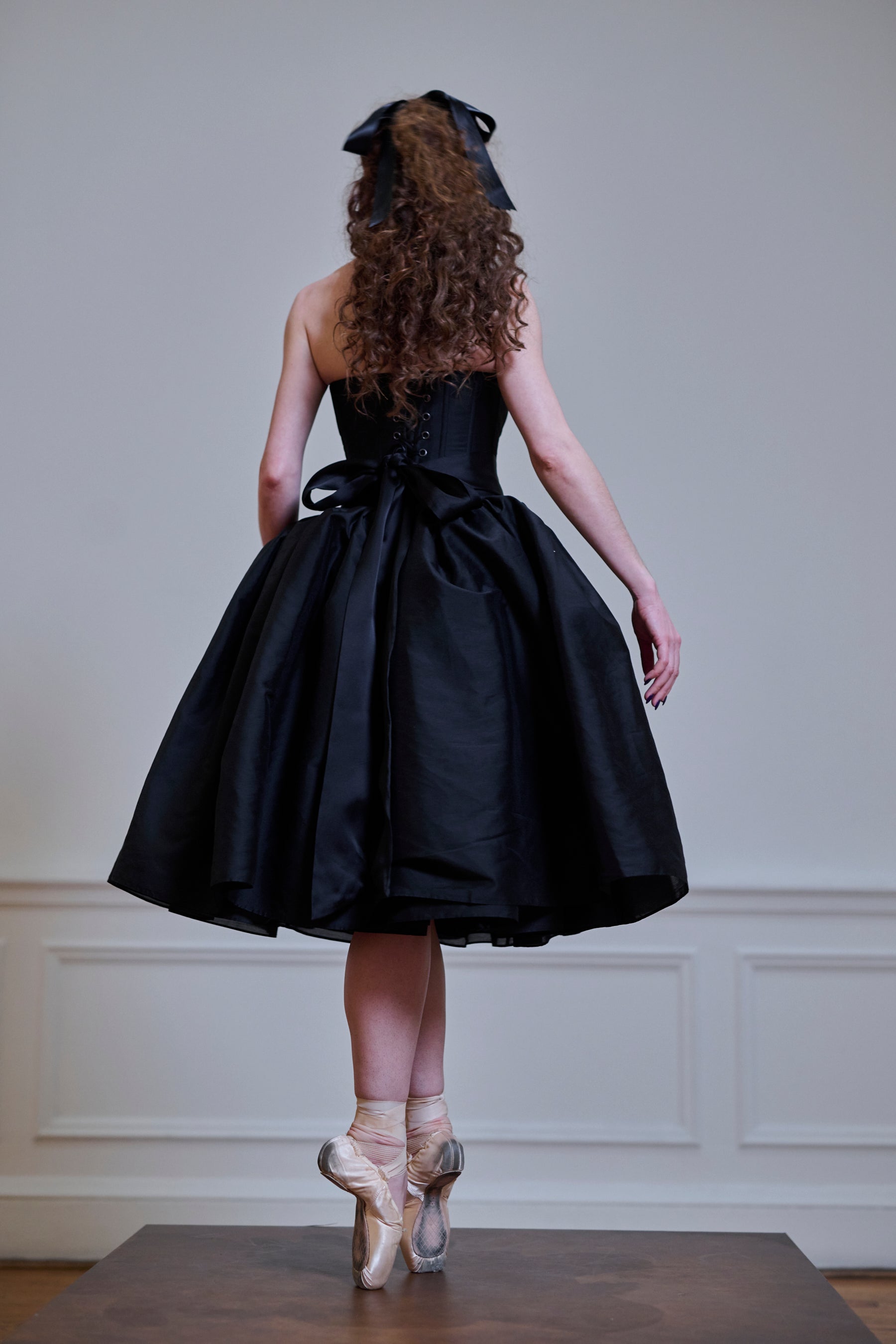 Elegant Black Swan Degas Dress for Evening Wear