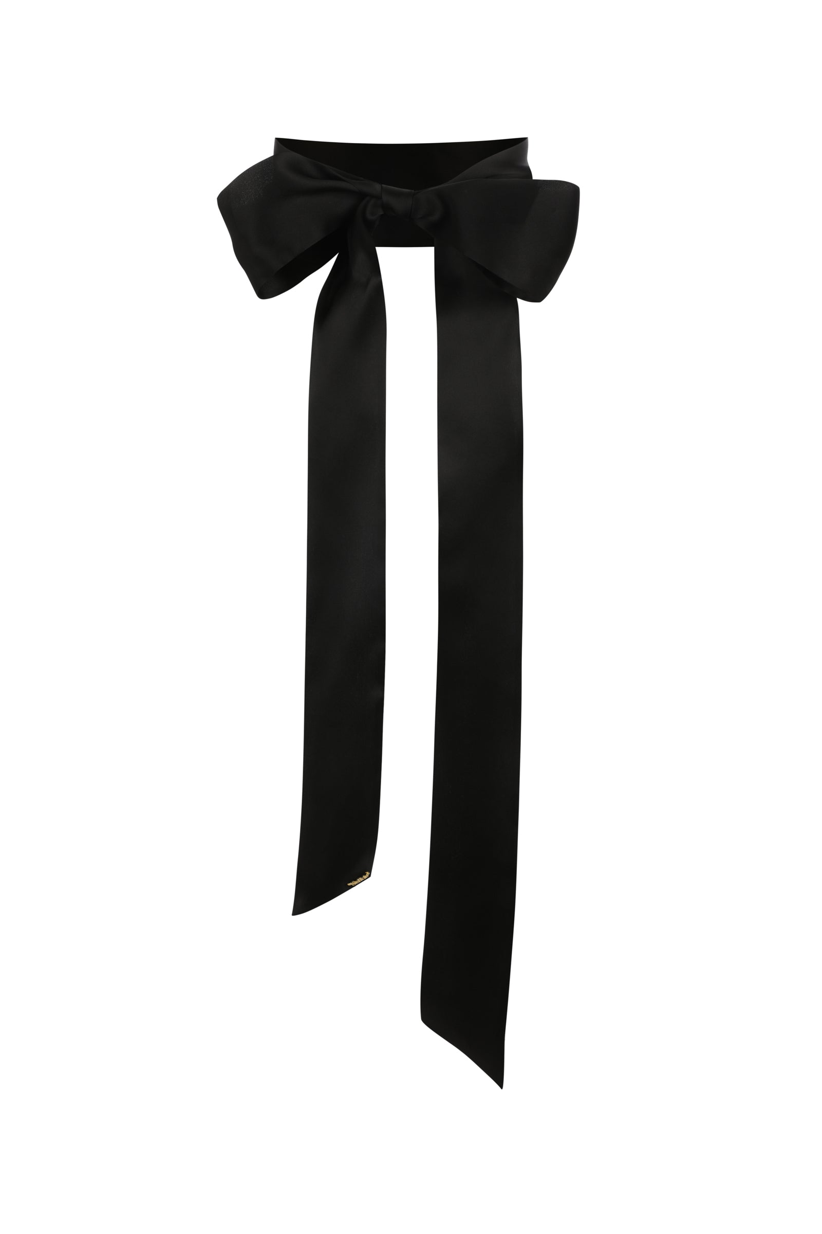 Elegant Black Silk Ribbon Sash for Special Occasions