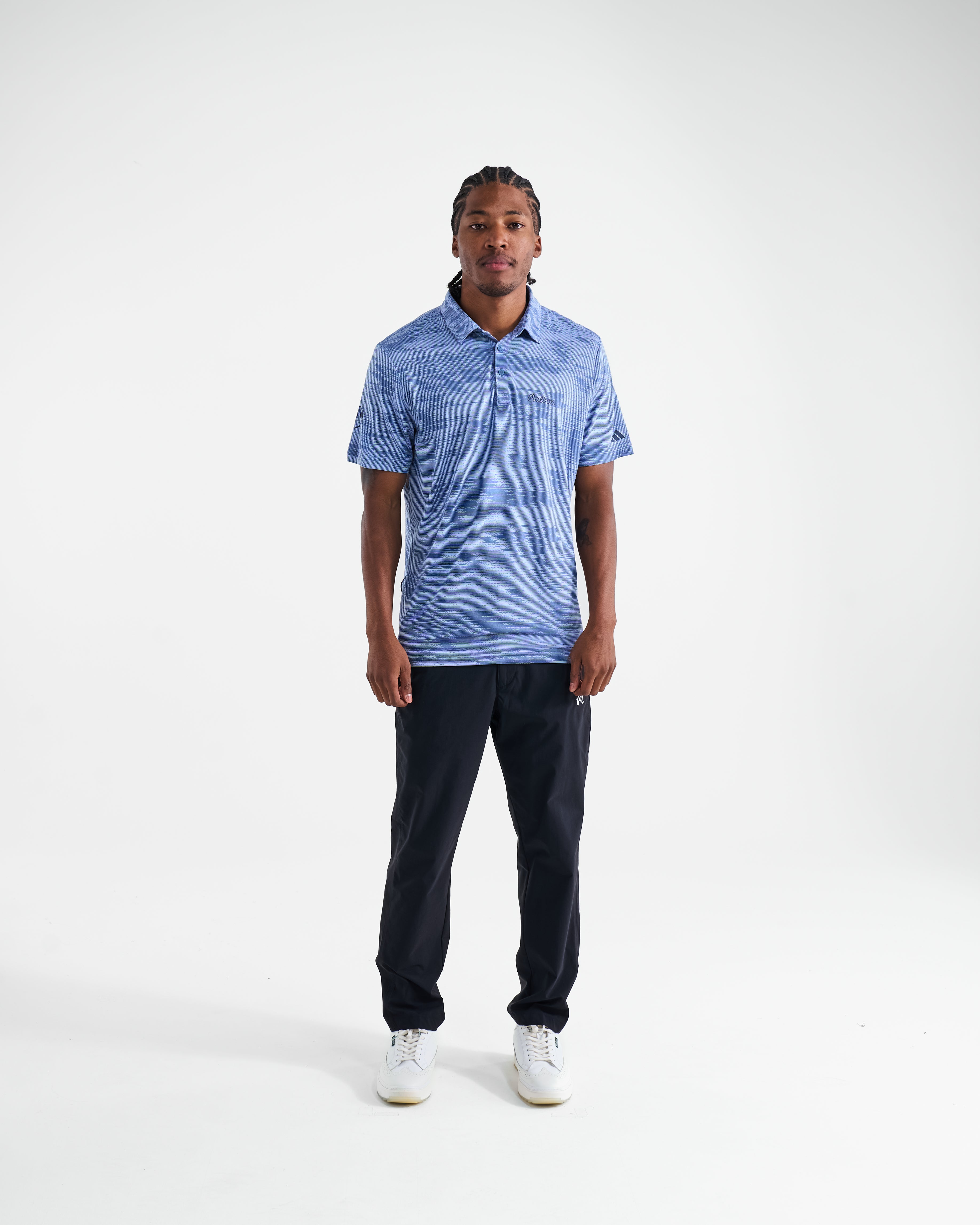 Adidas Ultimate365 Textured Stripe Polo by Malbon