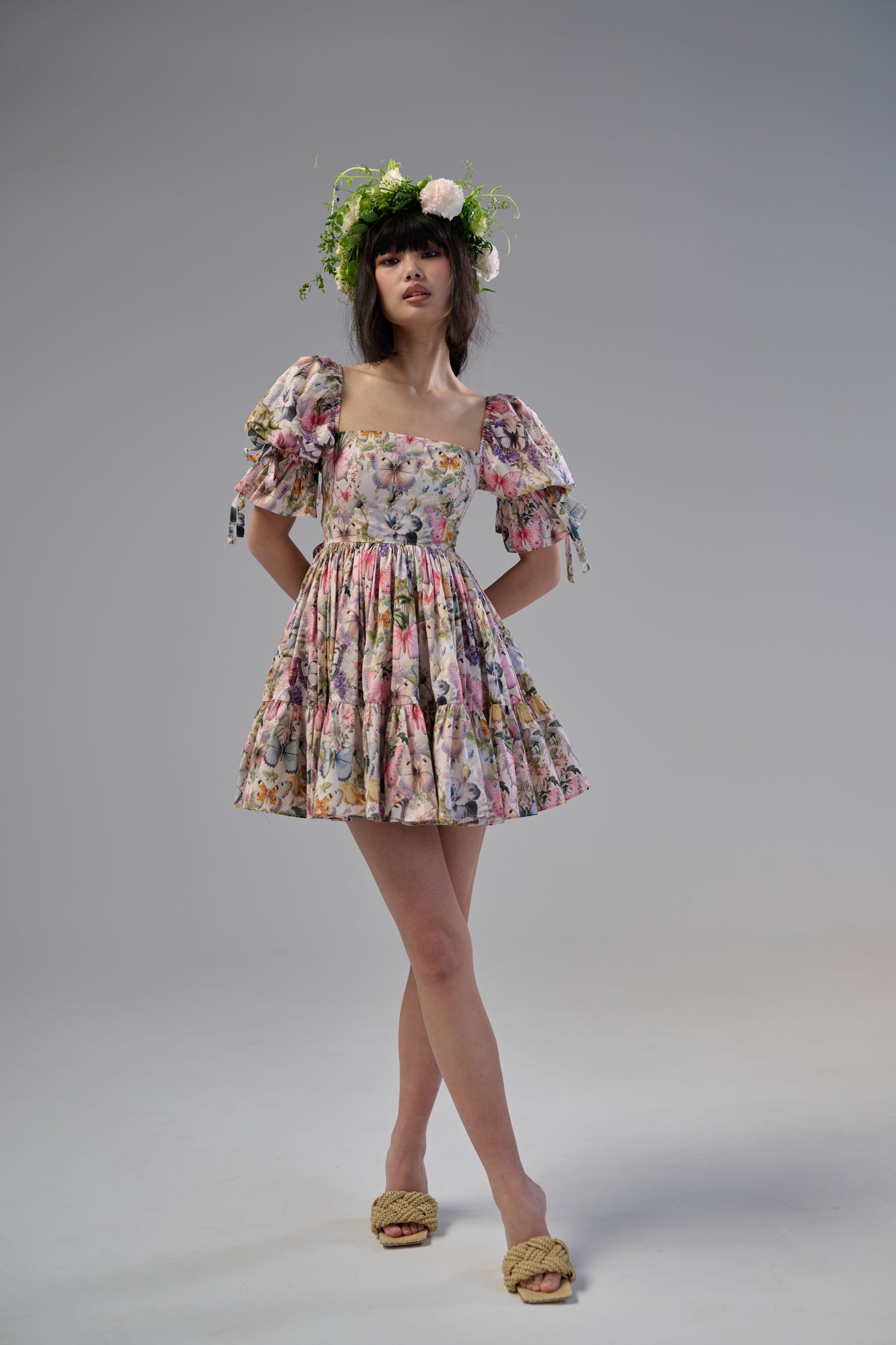 Butterfly Botanics Floral Mini Dress