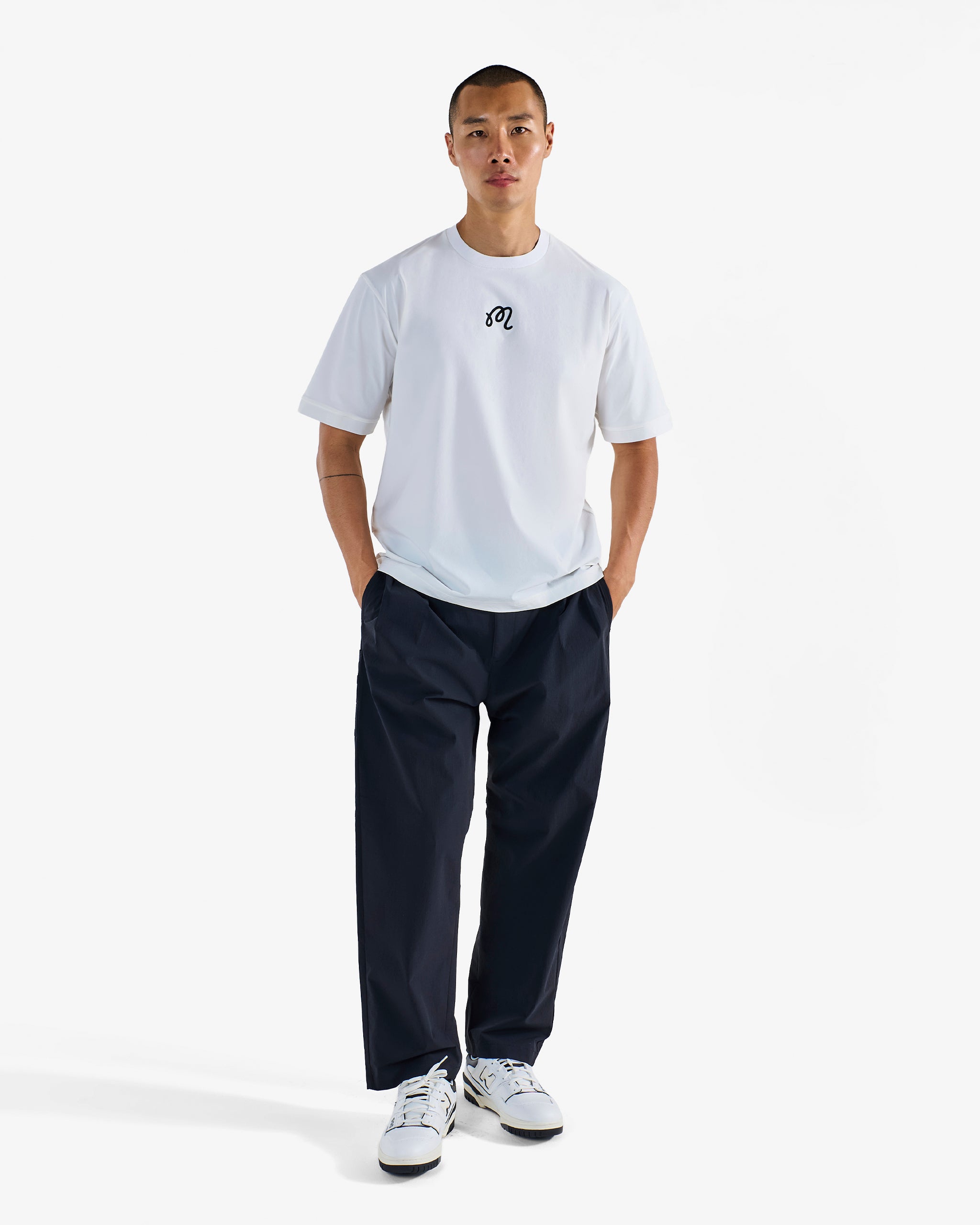 Hybrid Mockneck Tee for Active Lifestyles