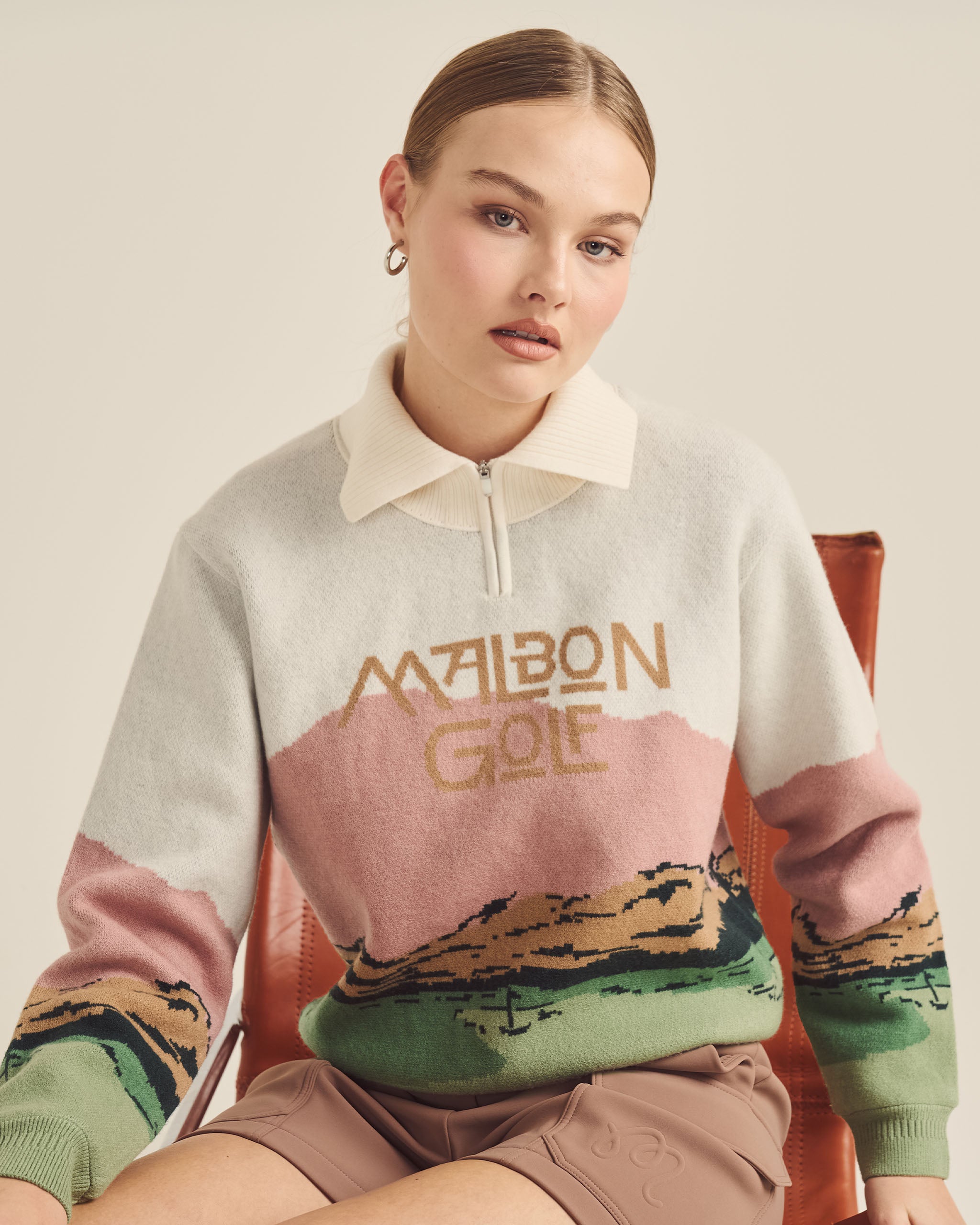 Intarsia Windbreaker Jacket for Outdoor Adventures