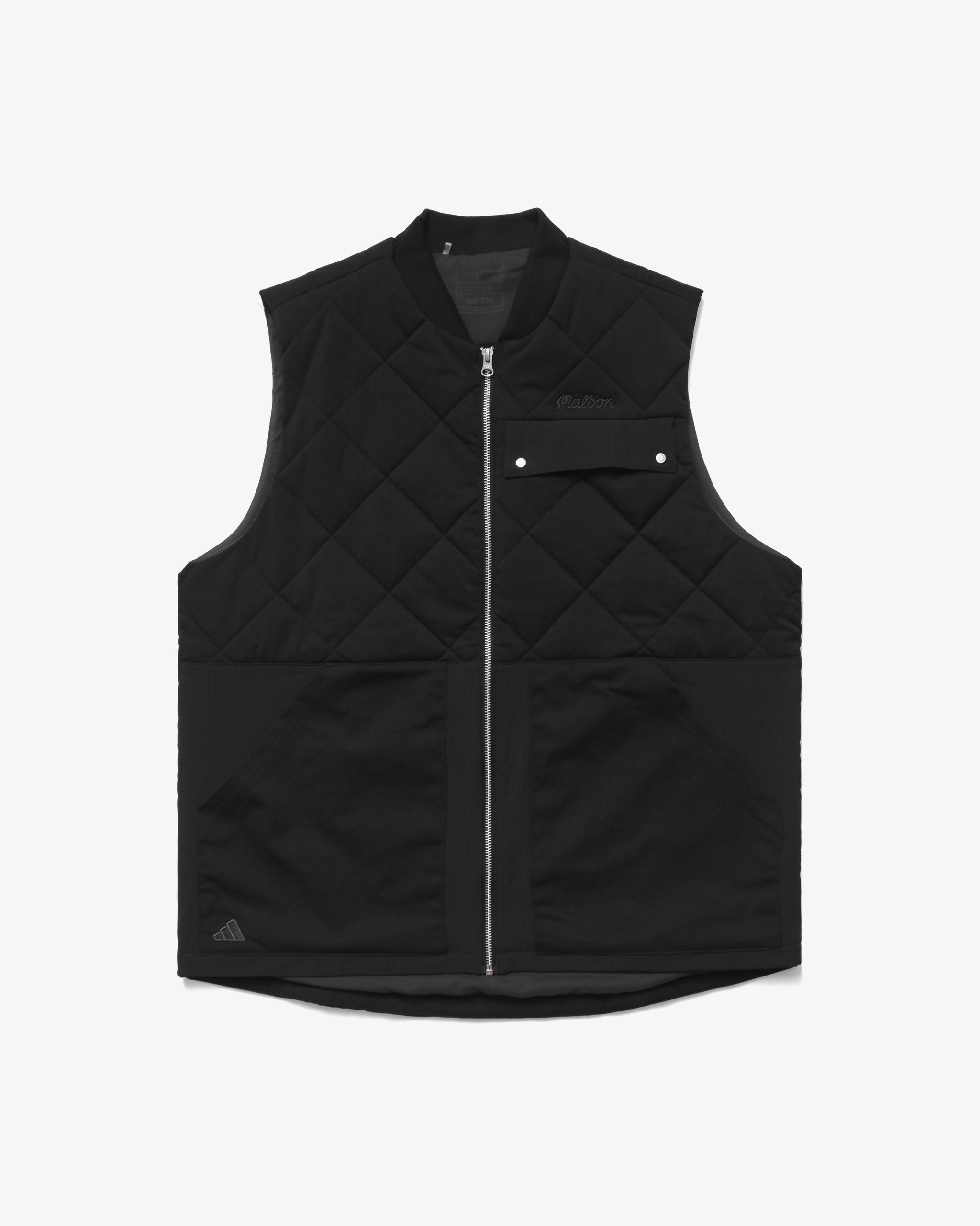 Malbon x Adidas Quilted DWR Zip Vest for Outdoor Wear