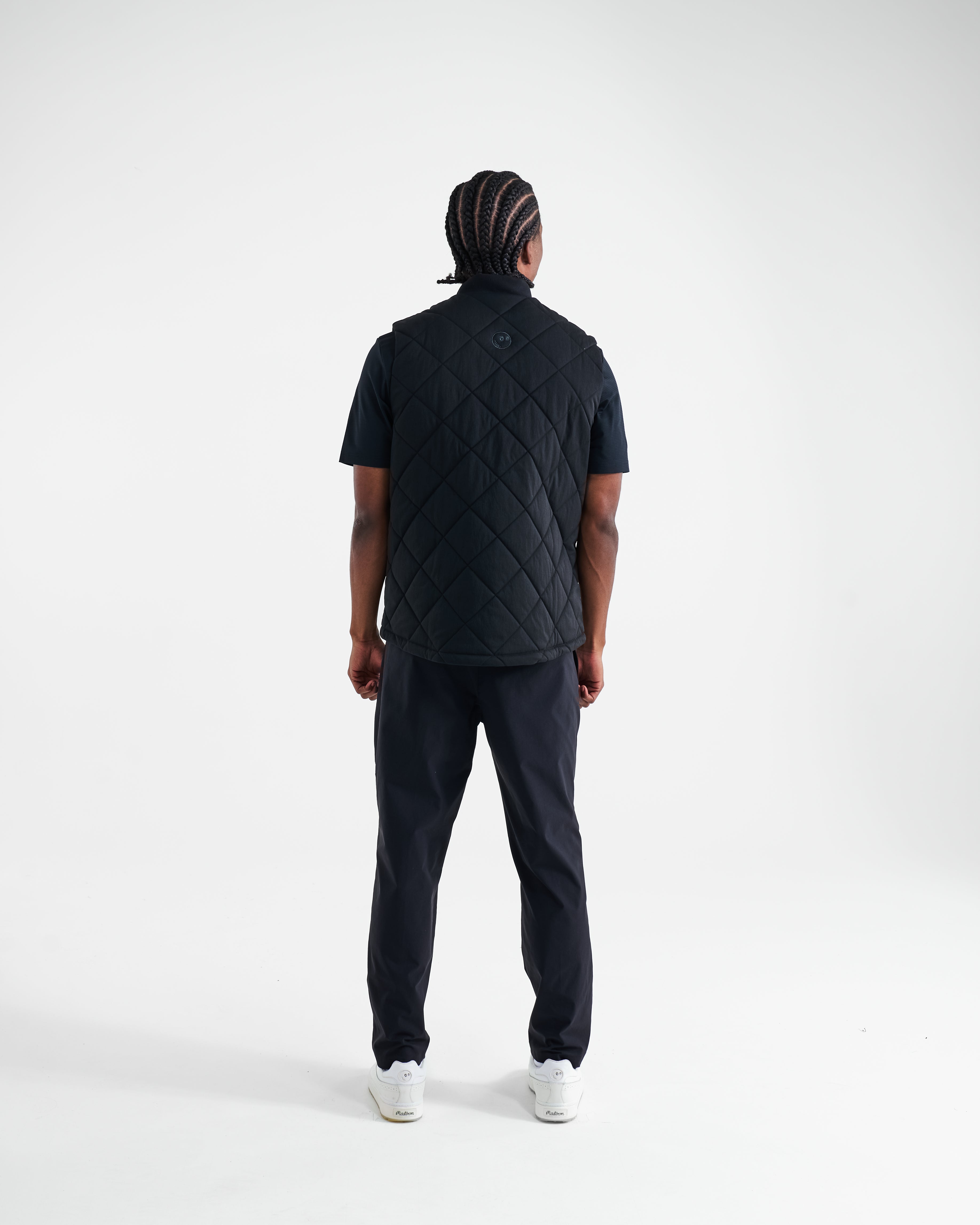 Malbon x Adidas Quilted DWR Zip Vest for Outdoor Wear