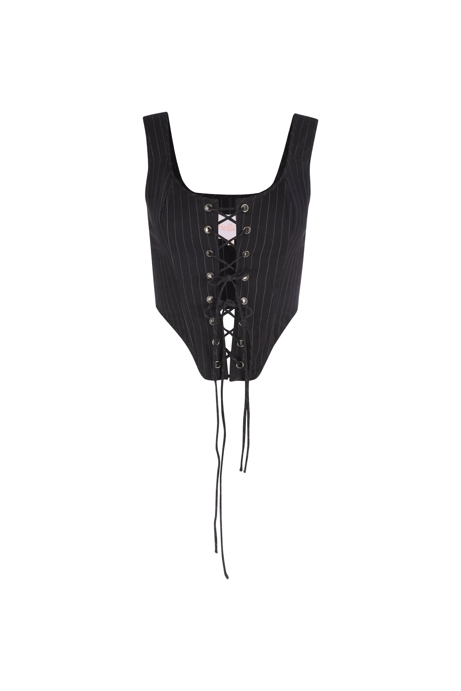Pinstripe Corset Top for Women