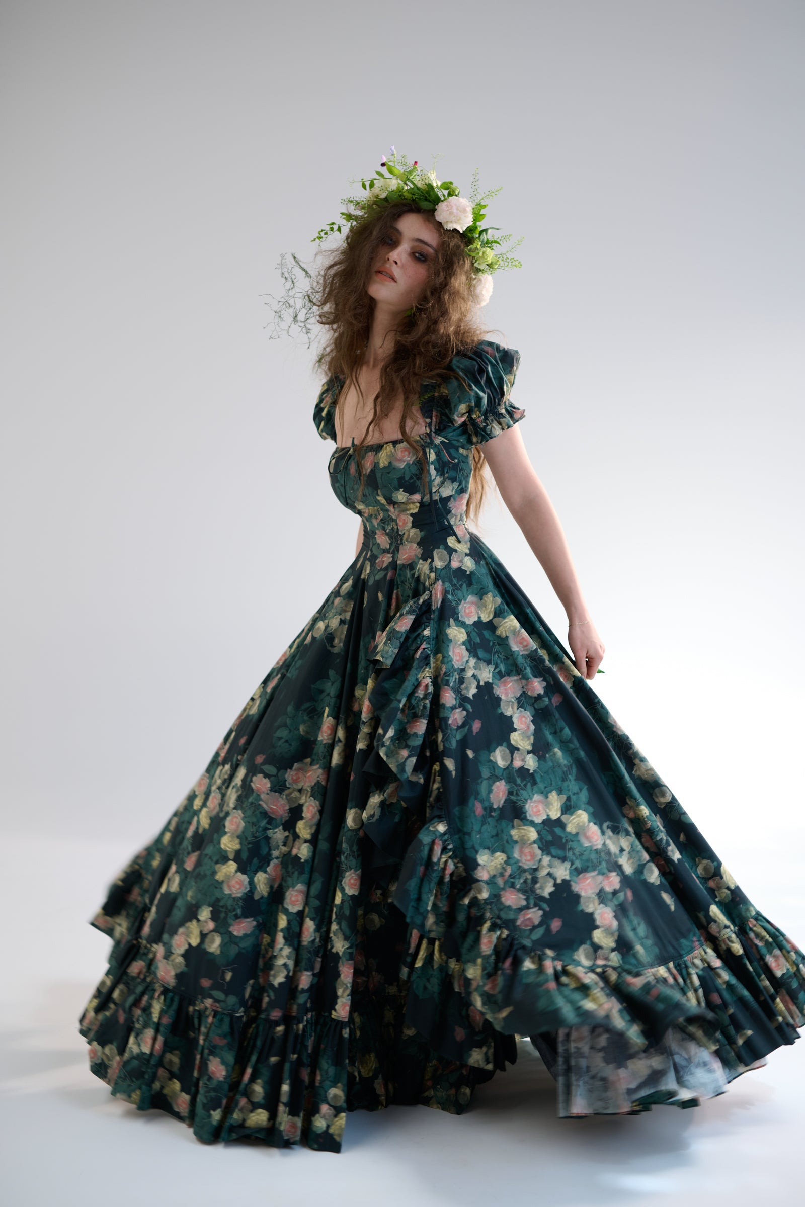 Enchantment Foxglove Gown – Elegant Floral Dress