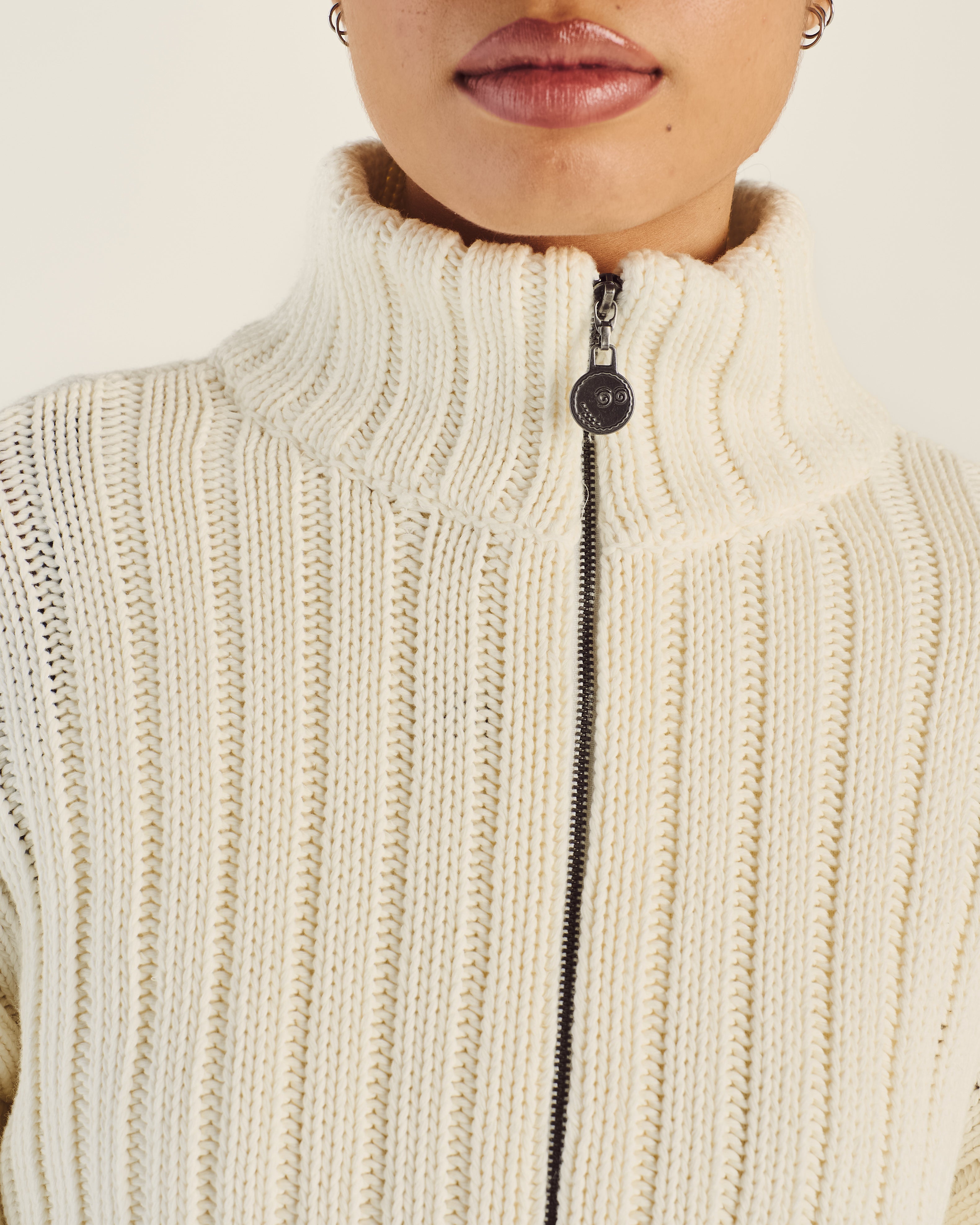 Allegra Chunky Knit Zip Cardigan
