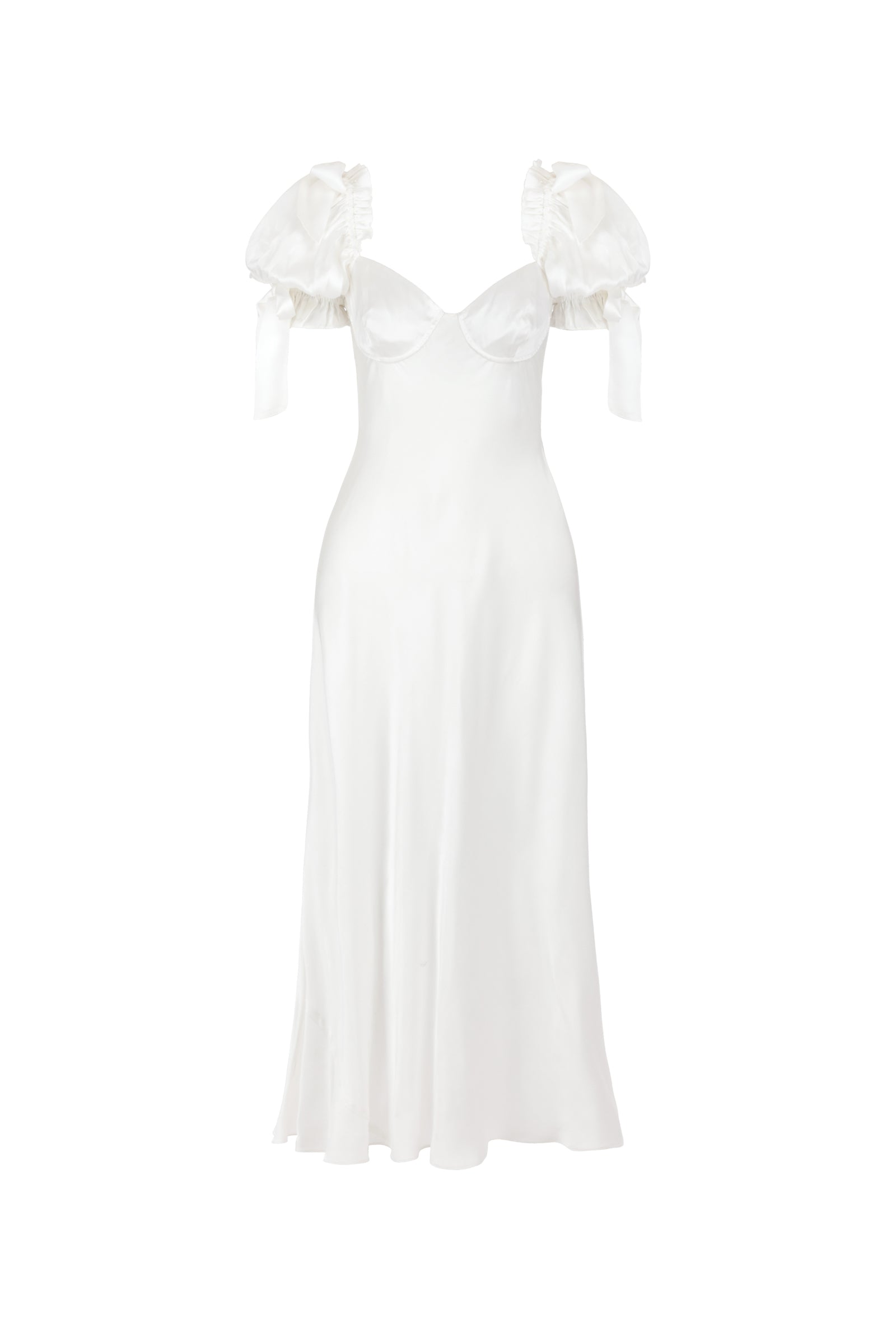 Ivory Poet Slip Dress - Elegant & Flowy