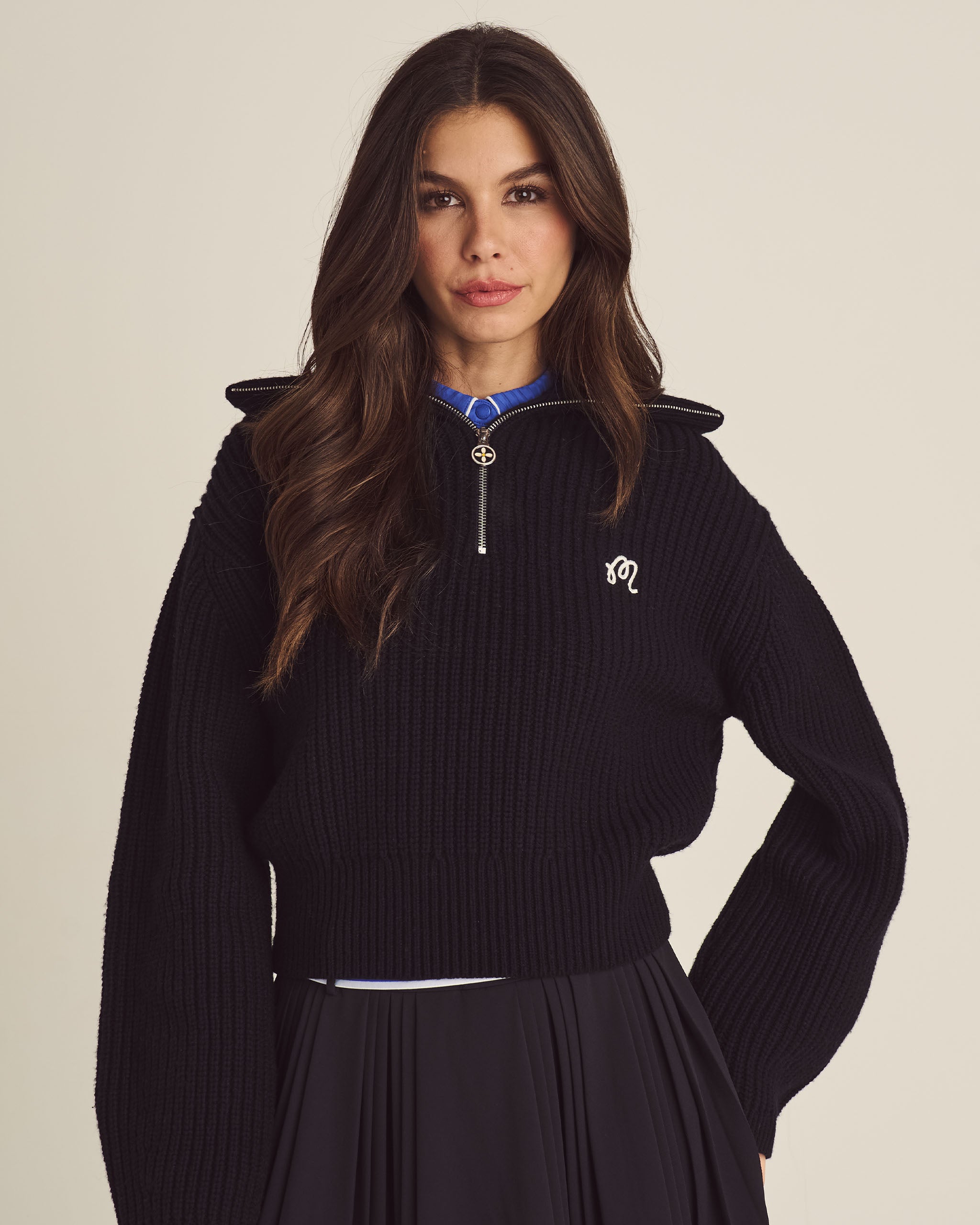Anais Quarter-Zip Knit Sweater for Women