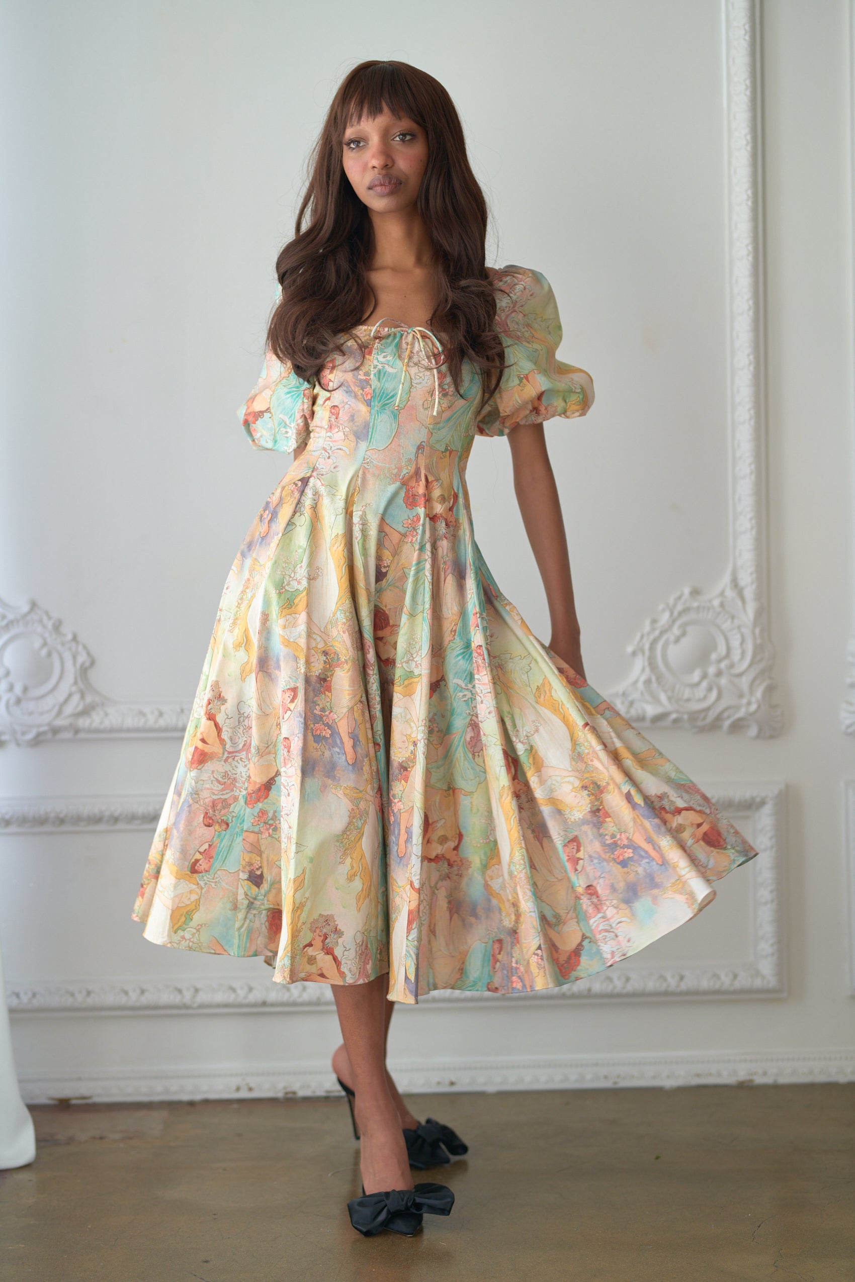 Mucha Floral Day Dress for Women