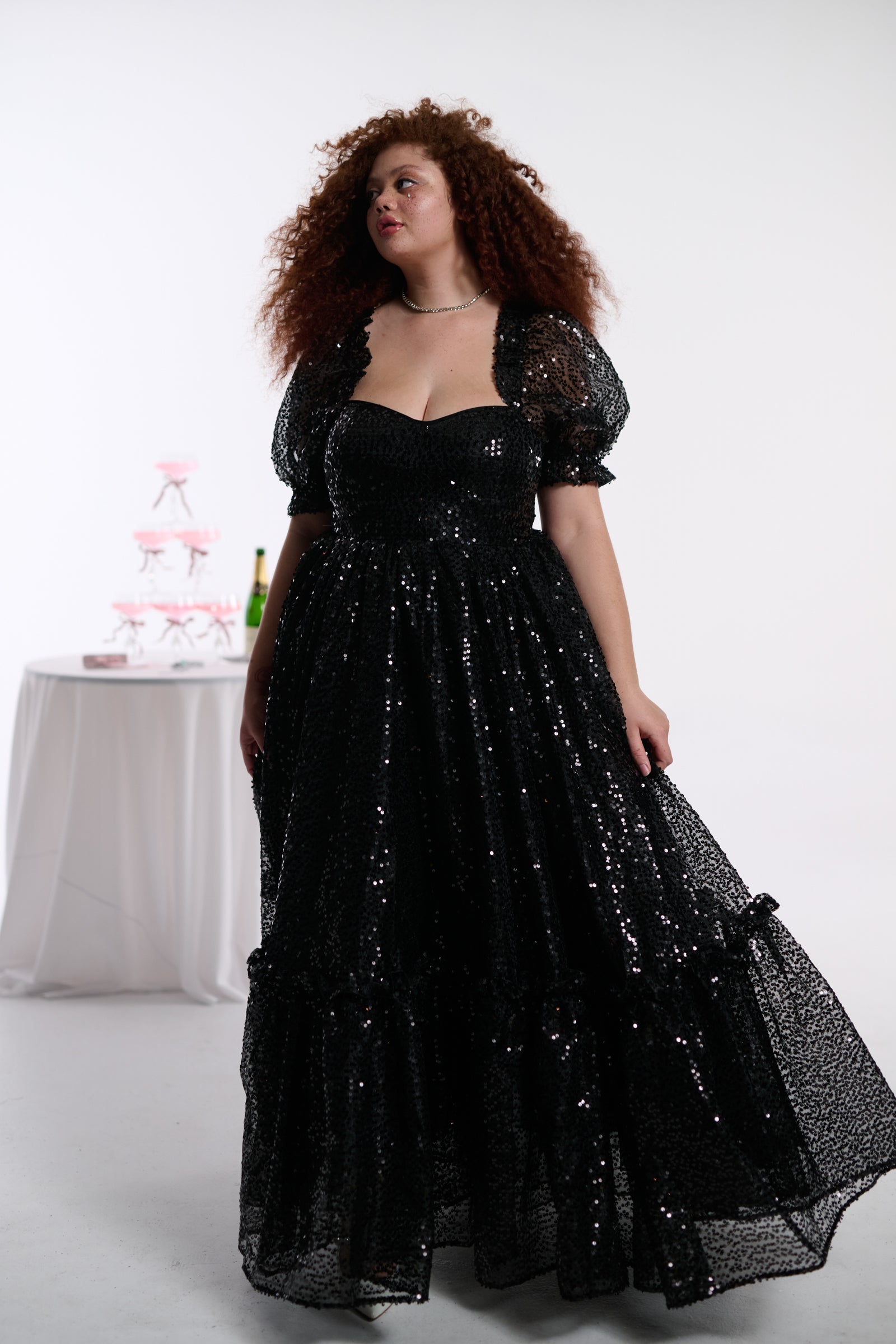 Onyx Ritz Elegant Evening Gown